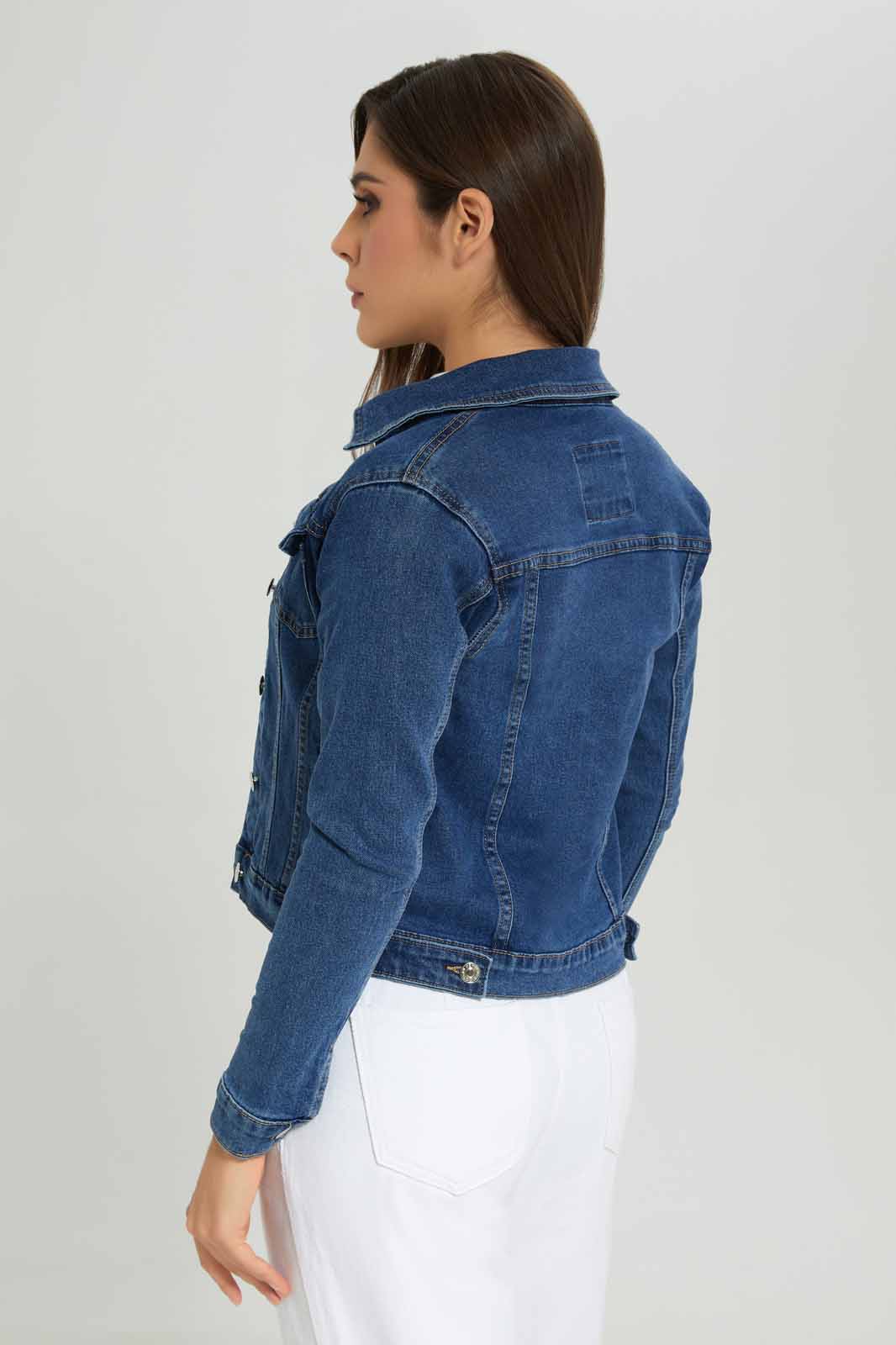 Redtag-LIGHT-BLUE-DENIM-JACKET-Category:Jackets,-Colour:Light-Wash,-Deals:New-In,-Dept:Ladieswear,-Filter:Women's-Clothing,-New-In-Women-APL,-Non-Sale,-Section:Women,-W22A,-Women-Jackets-Women's-