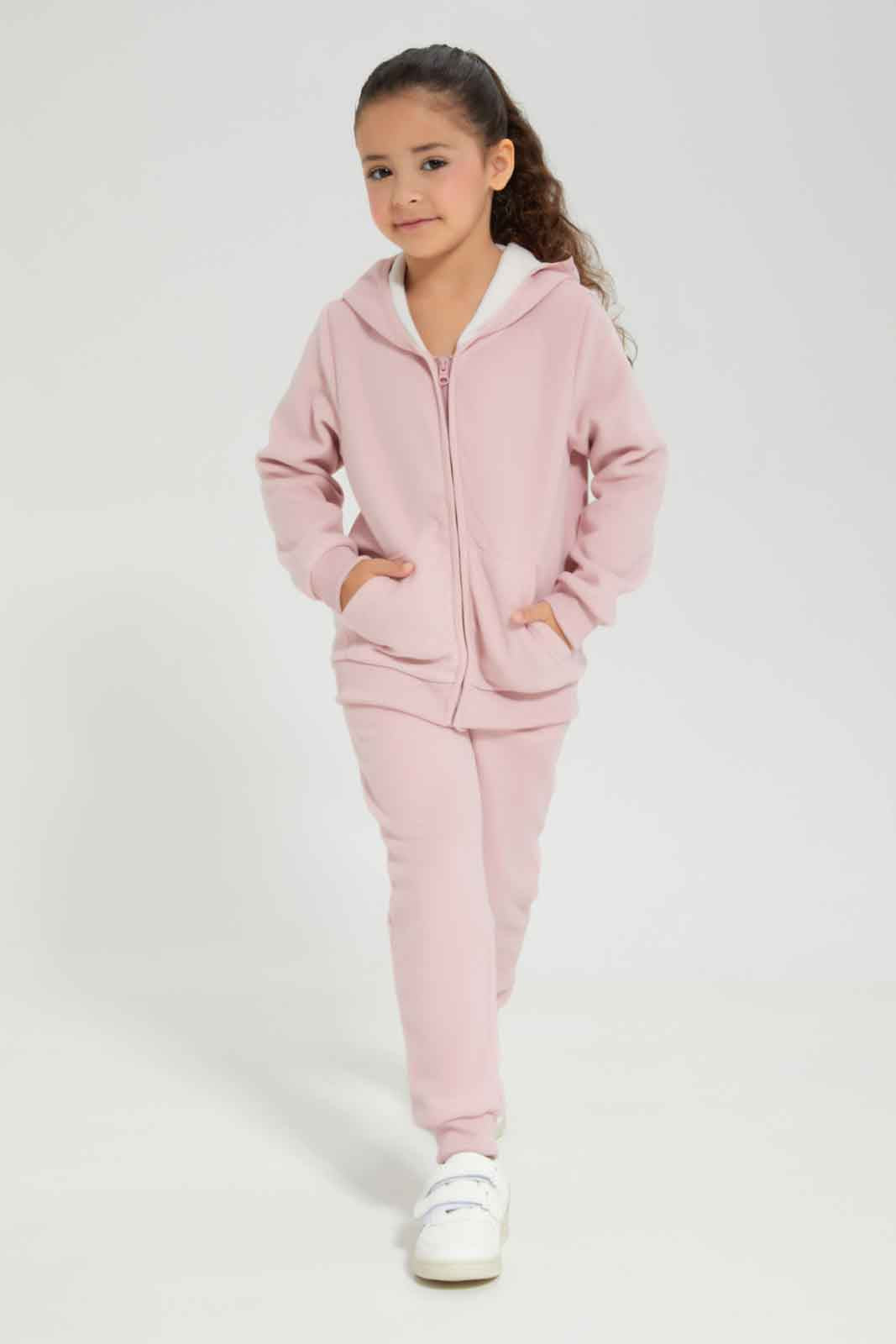 Redtag-Pink-bonded-polar-fleece-Active-Pant-Category:Joggers,-Colour:Apricot,-Deals:New-In,-Dept:Girls,-Filter:Girls-(2-to-8-Yrs),-GIR-Joggers,-New-In-GIR-APL,-Non-Sale,-Section:Girls-(0-to-14Yrs),-W22A-Girls-2 to 8 Years