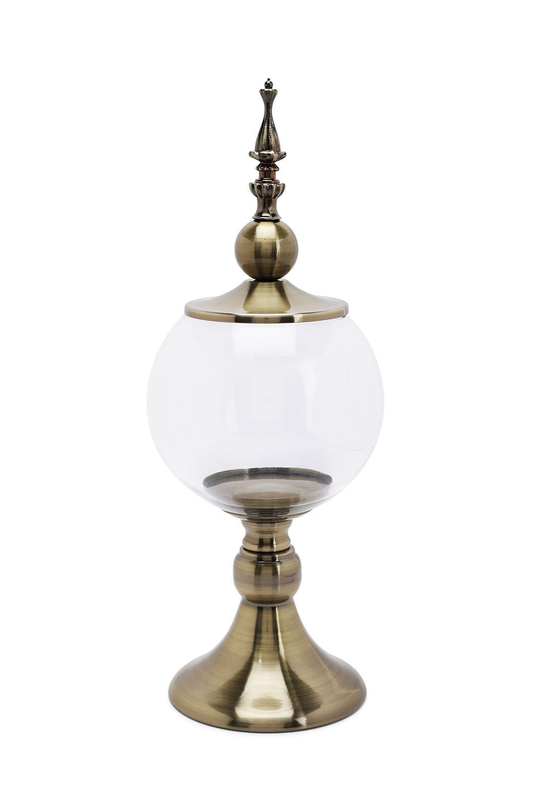 Redtag-Gold-Metal-Dome-Glass-Jar-Category:Fashion-Box,-Colour:Gold,-Deals:New-In,-Dept:Home,-Filter:Home-Decor,-HMW-HOM-Decorative-Accessories,-New-In-HMW-HOM,-Non-Sale,-Section:Homewares,-W22B-Home-Decor-
