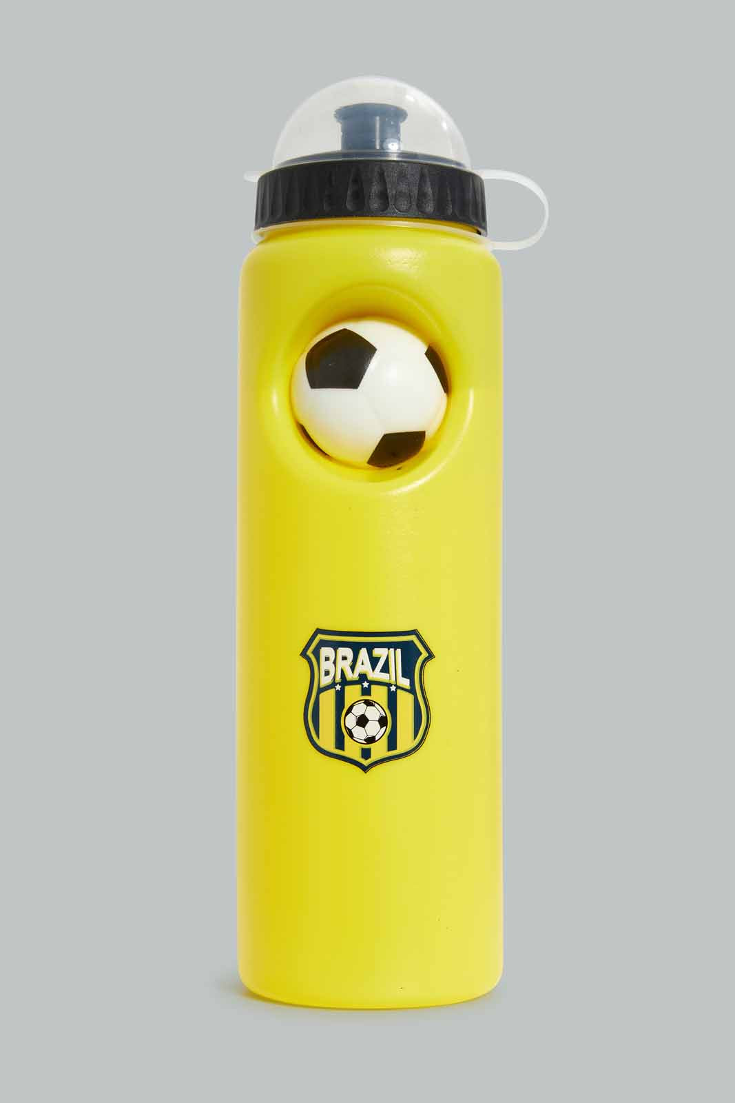 Redtag-Mustard-Brazil-Football-Sports-Bottle-Category:Bottles,-Colour:Mustard,-Filter:Travel-Accessories,-IMP-Bottles,-N/A,-New-In,-New-In-IMP-ACC,-Non-Sale,-PLASTIC,-Section:Travel,-W22A-Home-Accessories-