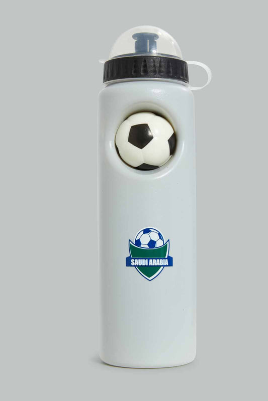Redtag-Grey-Saudi-Arabia-Football-Sports-Bottle-Category:Bottles,-Colour:Grey,-Filter:Travel-Accessories,-IMP-Bottles,-N/A,-New-In,-New-In-IMP-ACC,-Non-Sale,-PLASTIC,-Section:Travel,-W22A-Home-Accessories-