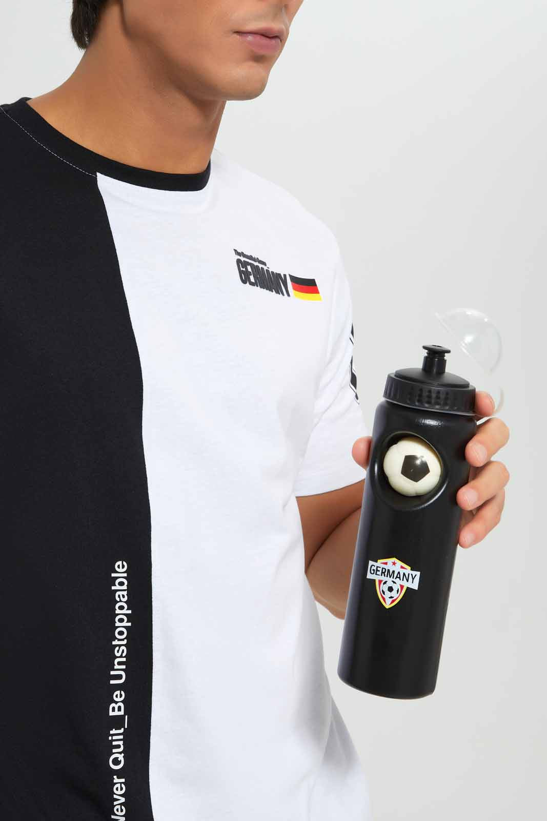 Redtag-Black-Germany-Football-Sports-Bottle-Category:Bottles,-Colour:Black,-Filter:Travel-Accessories,-IMP-Bottles,-N/A,-New-In,-New-In-IMP-ACC,-Non-Sale,-PLASTIC,-Section:Travel,-W22A-Home-Accessories-