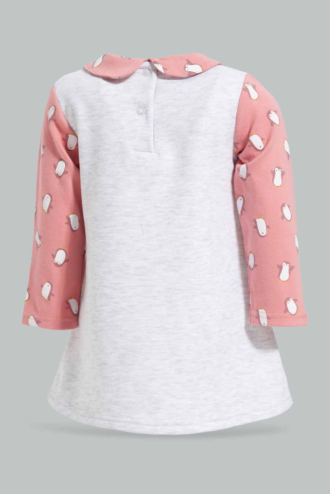 Redtag-Grey-Pl-Dungaree-Dress-Velour-Category:Dresses,-Colour:Grey,-Deals:New-In,-Dept:New-Born,-Filter:Baby-(0-to-12-Mths),-NBG-Dresses,-New-In-NBG-APL,-Non-Sale,-Section:Girls-(0-to-14Yrs),-W22B-Baby-0 to 12 Months