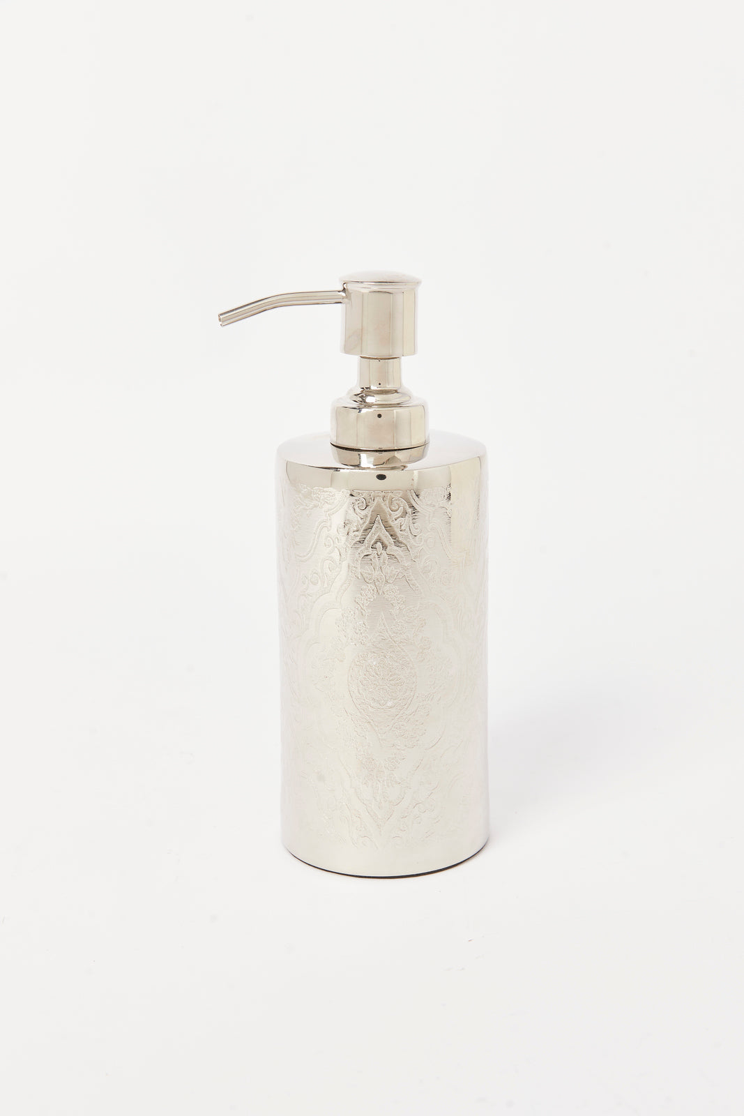 Redtag-Silver-Etched-Aluminium-Lotion-Dispenser-Category:Toiletry-Sets,-Colour:Silver,-Deals:2-FOR-89,-Deals:New-In,-Dept:Home,-Filter:Home-Bathroom,-HMW-BAC-Bath-Accessories,-New-In-HMW-BAC,-Non-Sale,-Section:Homewares,-W22B-Home-Bathroom-
