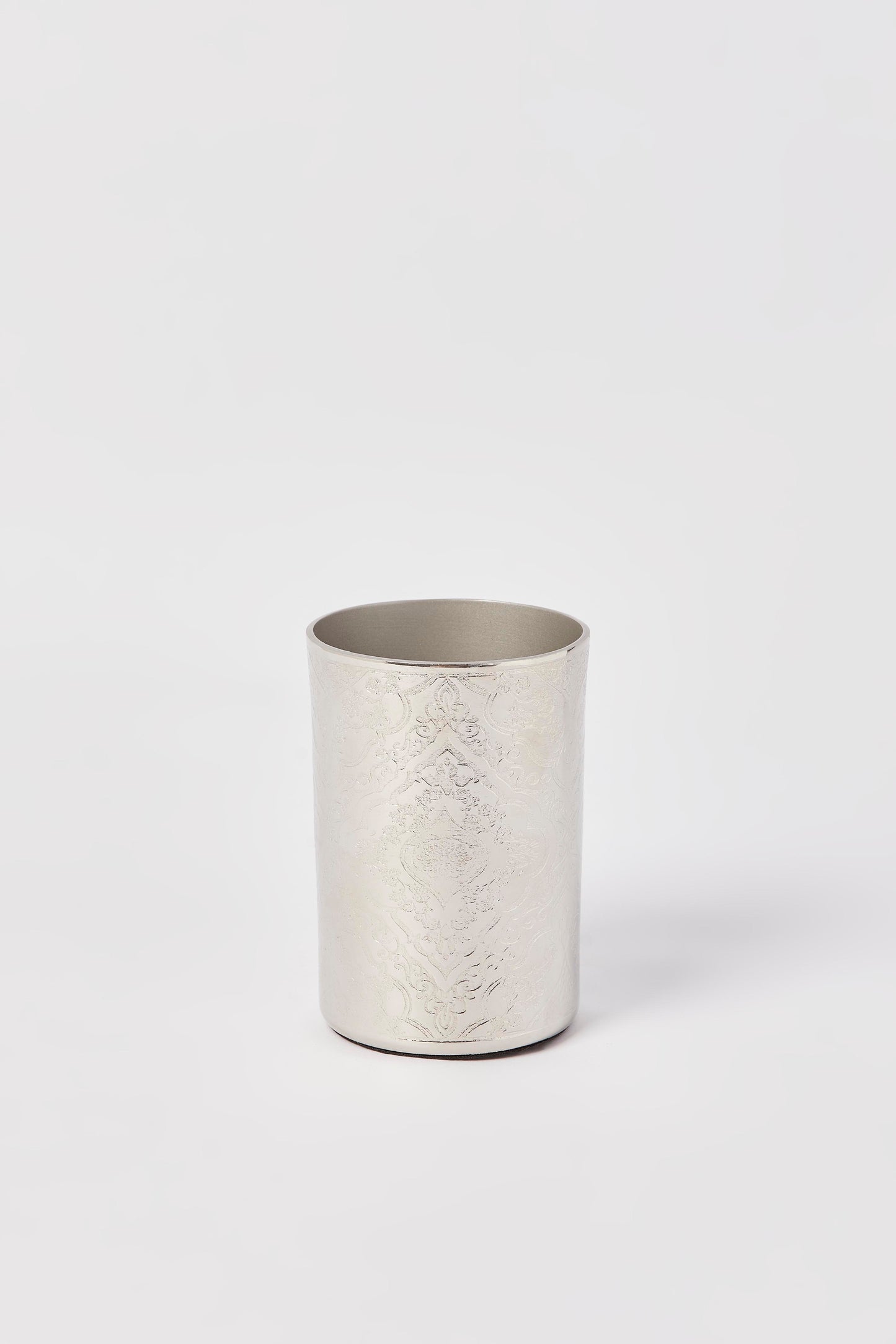 Redtag-Silver-Etched-Aluminium-Tumbler-Category:Toiletry-Sets,-Colour:Silver,-Deals:2-FOR-69,-Deals:New-In,-Dept:Home,-Filter:Home-Bathroom,-HMW-BAC-Bath-Accessories,-New-In-HMW-BAC,-Non-Sale,-Section:Homewares,-W22B-Home-Bathroom-