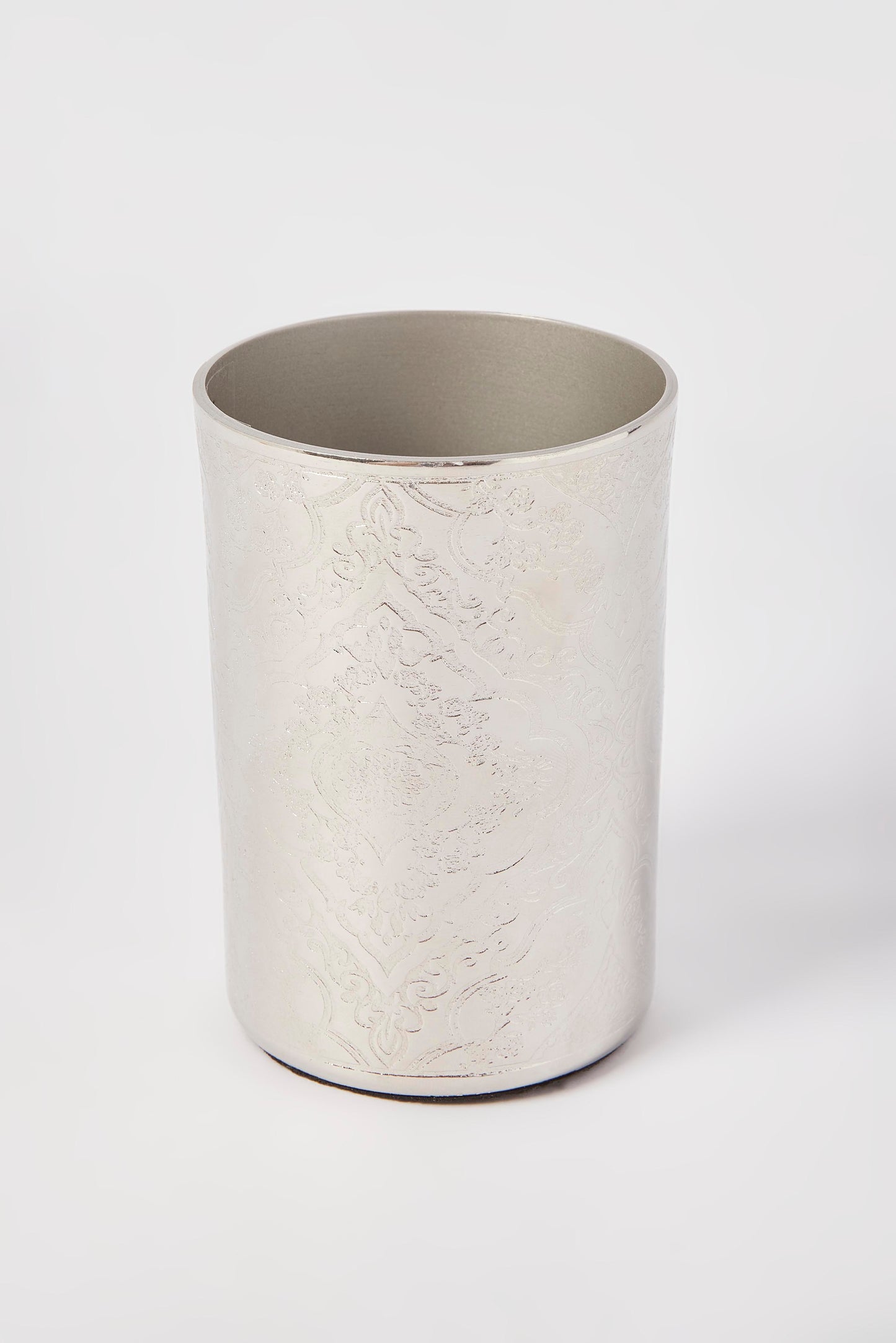 Redtag-Silver-Etched-Aluminium-Tumbler-Category:Toiletry-Sets,-Colour:Silver,-Deals:2-FOR-69,-Deals:New-In,-Dept:Home,-Filter:Home-Bathroom,-HMW-BAC-Bath-Accessories,-New-In-HMW-BAC,-Non-Sale,-Section:Homewares,-W22B-Home-Bathroom-