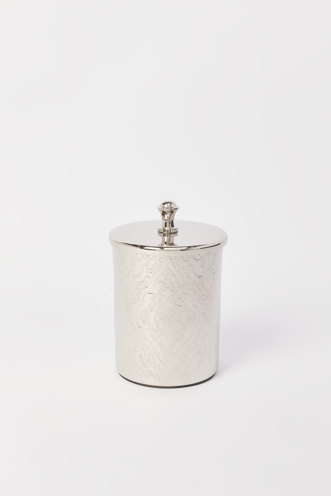 Redtag-Silver-Etched-Aluminium-Cotton-Jar-Category:Bathroom-Accessories,-Colour:Silver,-Deals:2-FOR-89,-Deals:New-In,-Dept:Home,-Filter:Home-Bathroom,-HMW-BAC-Bath-Accessories,-New-In-HMW-BAC,-Non-Sale,-Section:Homewares,-W22B-Home-Bathroom-