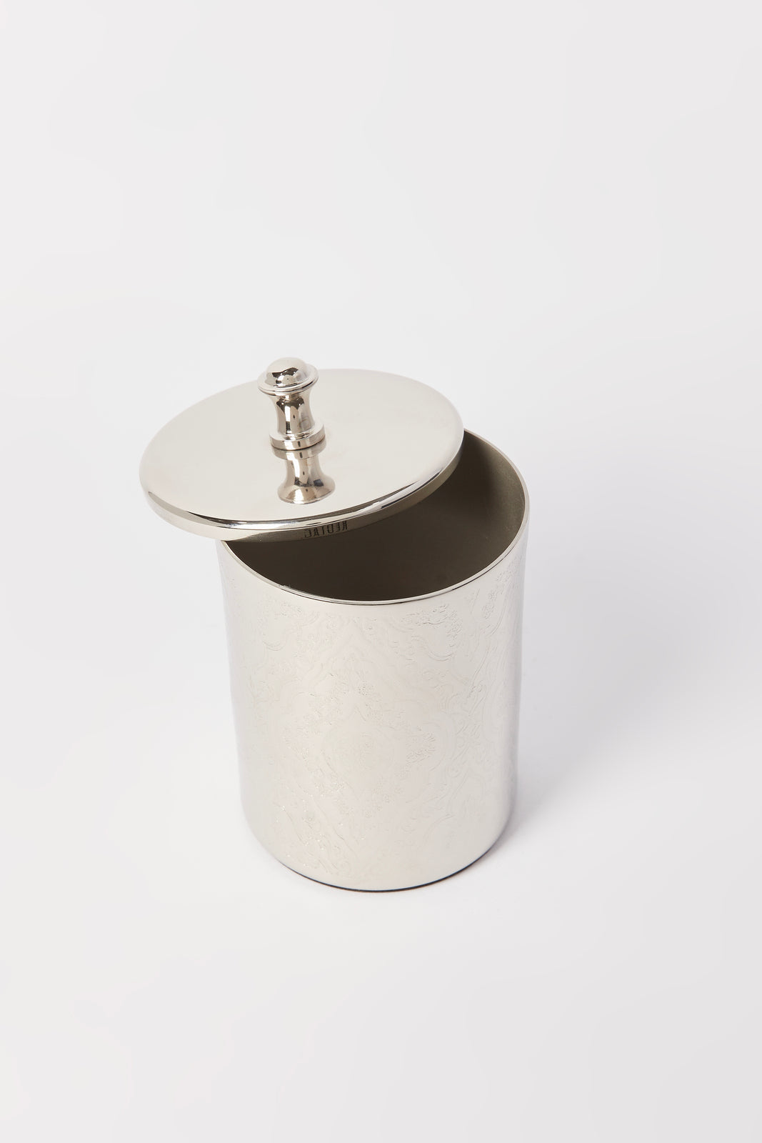 Redtag-Silver-Etched-Aluminium-Cotton-Jar-Category:Bathroom-Accessories,-Colour:Silver,-Deals:2-FOR-89,-Deals:New-In,-Dept:Home,-Filter:Home-Bathroom,-HMW-BAC-Bath-Accessories,-New-In-HMW-BAC,-Non-Sale,-Section:Homewares,-W22B-Home-Bathroom-