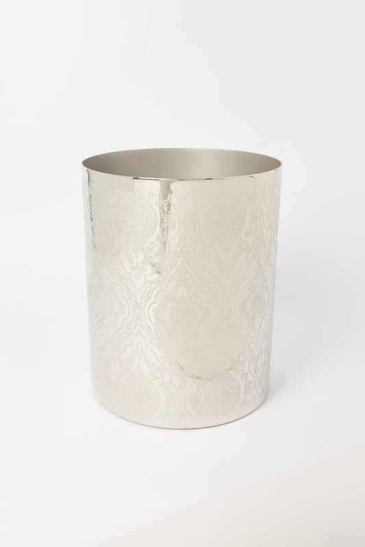 Redtag-Silver-Etched-Aluminium-Waste-Bin-Category:Waste-Bins,-Colour:Silver,-Deals:New-In,-Dept:Home,-Filter:Home-Bathroom,-HMW-BAC-Bath-Accessories,-New-In-HMW-BAC,-Non-Sale,-Section:Homewares,-W22B-Home-Bathroom-