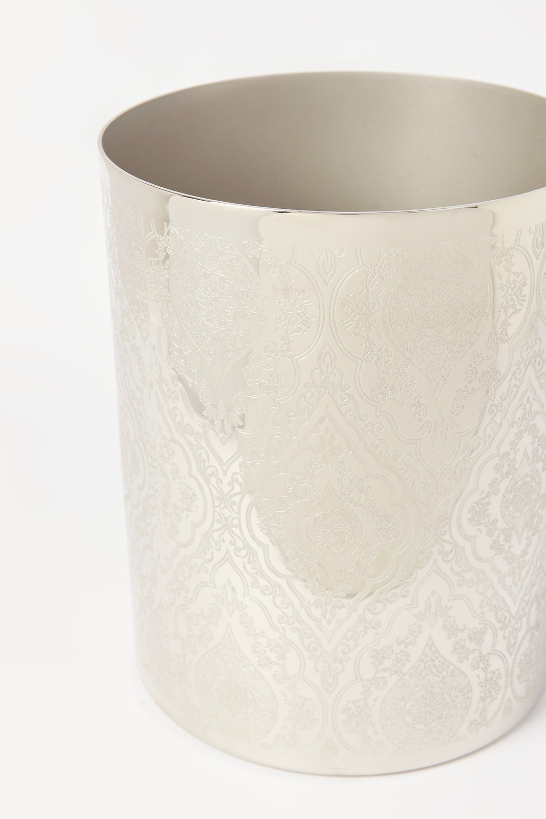 Redtag-Silver-Etched-Aluminium-Waste-Bin-Category:Waste-Bins,-Colour:Silver,-Deals:New-In,-Dept:Home,-Filter:Home-Bathroom,-HMW-BAC-Bath-Accessories,-New-In-HMW-BAC,-Non-Sale,-Section:Homewares,-W22B-Home-Bathroom-