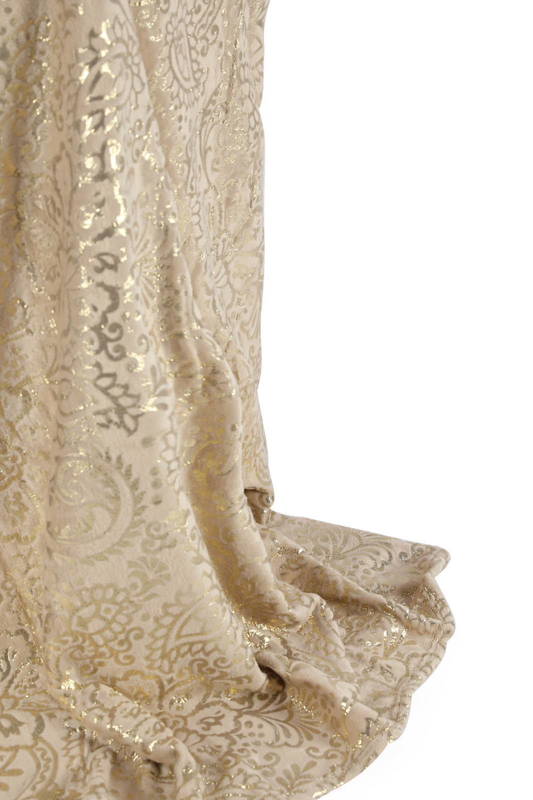 Redtag-Beige-Flannel-Throw-With-Floral-Foil-Print-Category:Throws,-Colour:Beige,-Deals:New-In,-Dept:Home,-Filter:Home-Bedroom,-HMW-BED-Throws,-Nature,-New-In-HMW-BED,-Non-Sale,-Section:Homewares,-W22B-Home-Bedroom-