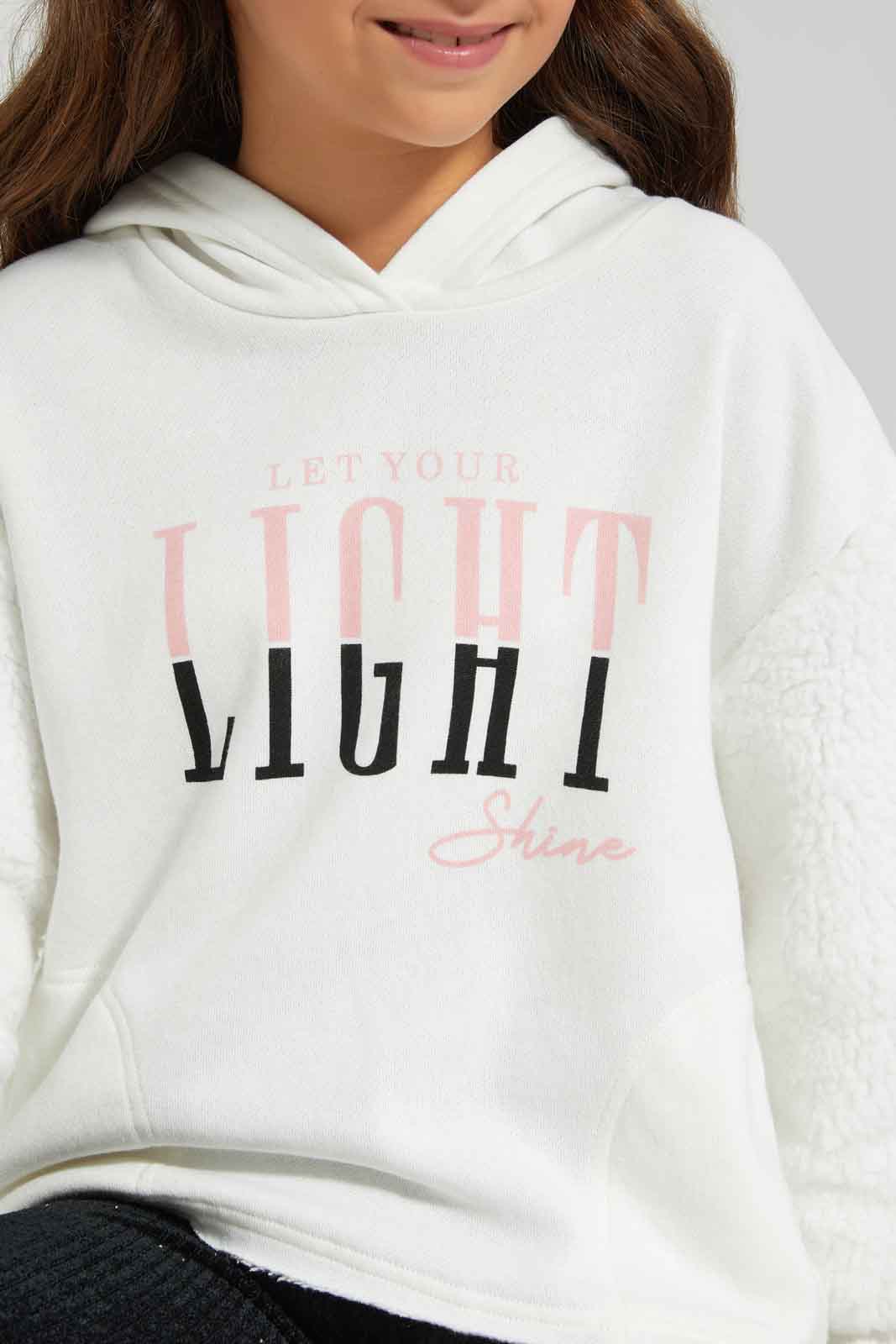 Redtag-Cream-L/S-Hooded-Sweatshirt-With-Placement-Print-Category:Sweatshirts,-Colour:Cream,-Deals:New-In,-Filter:Girls-(2-to-8-Yrs),-GIR-Sweatshirts,-New-In-GIR-APL,-Non-Sale,-Section:Girls-(0-to-14Yrs),-W22B-Girls-2 to 8 Years