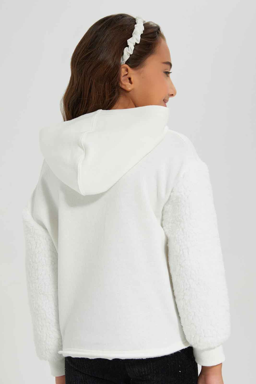 Redtag-Cream-L/S-Hooded-Sweatshirt-With-Placement-Print-Category:Sweatshirts,-Colour:Cream,-Deals:New-In,-Filter:Girls-(2-to-8-Yrs),-GIR-Sweatshirts,-New-In-GIR-APL,-Non-Sale,-Section:Girls-(0-to-14Yrs),-W22B-Girls-2 to 8 Years