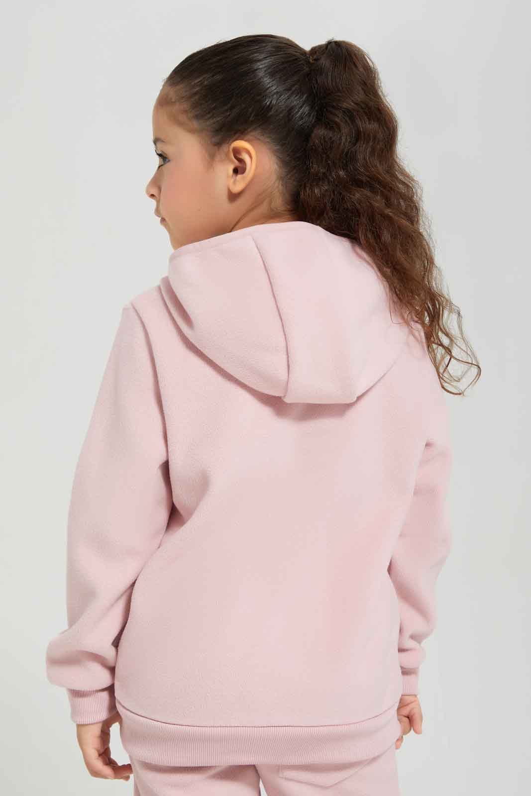 Redtag-Pink-L/S-Bonded-Polar-Fleece-Sweatshirt-Category:Sweatshirts,-Colour:Apricot,-Deals:New-In,-Dept:Girls,-Filter:Girls-(2-to-8-Yrs),-GIR-Sweatshirts,-New-In-GIR-APL,-Non-Sale,-Section:Girls-(0-to-14Yrs),-W22B-Girls-2 to 8 Years