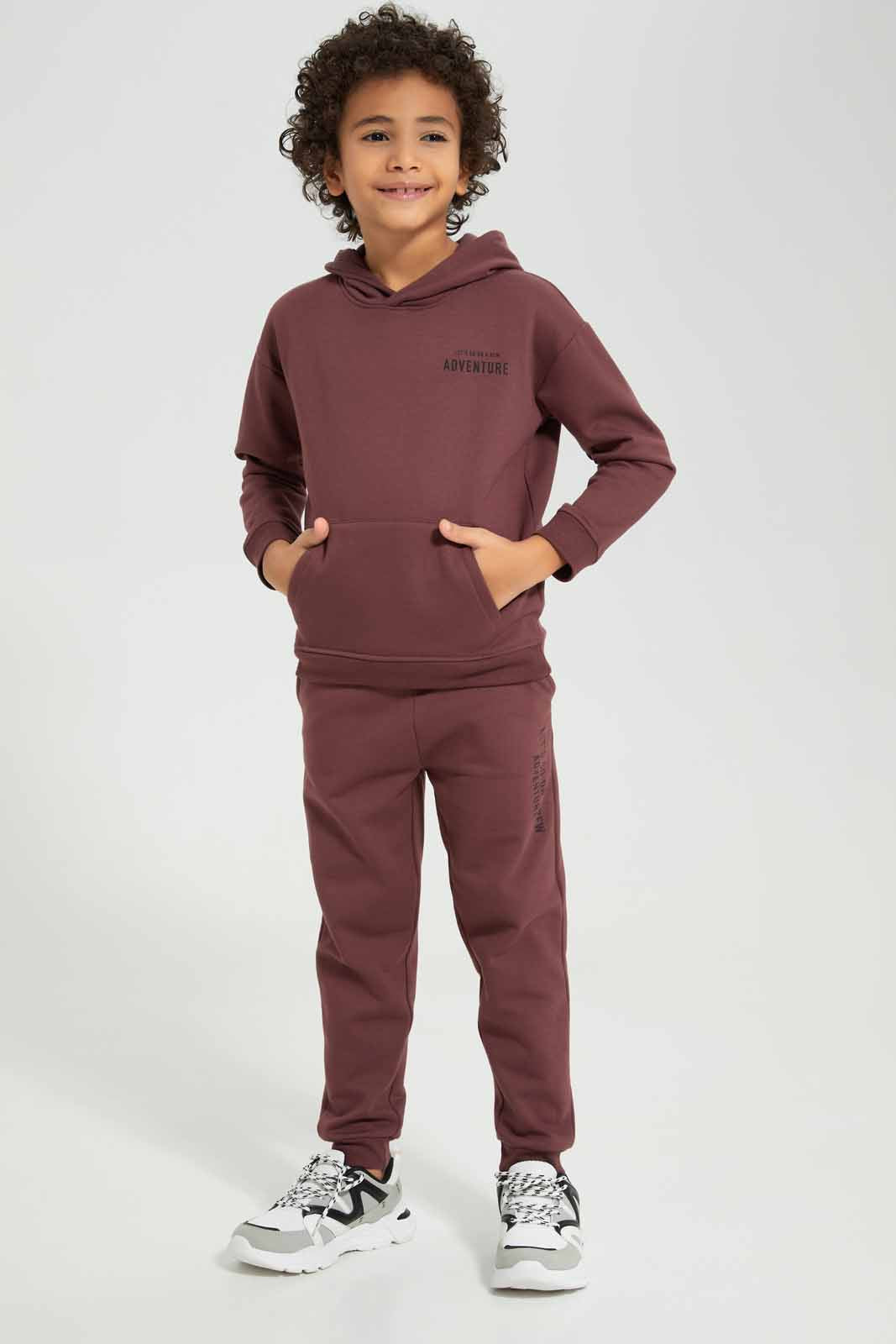 Redtag-Burgundy-Oversized-Slogan-Print-Fleece-Hooded-Sweatshirt-BOY-Sweatshirts,-Category:Sweatshirts,-Colour:Burgundy,-Deals:New-In,-Filter:Boys-(2-to-8-Yrs),-New-In-BOY-APL,-Non-Sale,-Section:Boys-(0-to-14Yrs),-W22B-Boys-2 to 8 Years