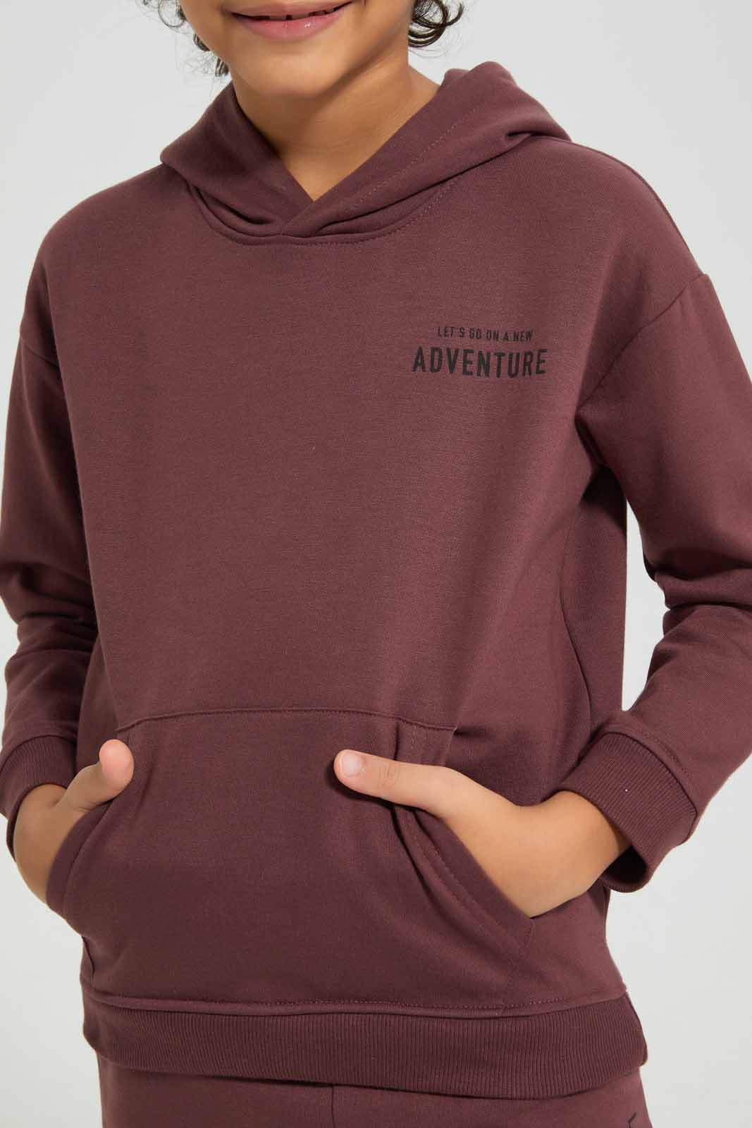 Redtag-Burgundy-Oversized-Slogan-Print-Fleece-Hooded-Sweatshirt-BOY-Sweatshirts,-Category:Sweatshirts,-Colour:Burgundy,-Deals:New-In,-Filter:Boys-(2-to-8-Yrs),-New-In-BOY-APL,-Non-Sale,-Section:Boys-(0-to-14Yrs),-W22B-Boys-2 to 8 Years