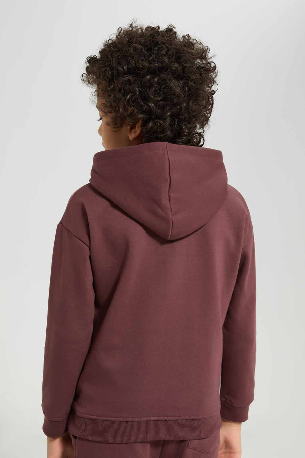 Redtag-Burgundy-Oversized-Slogan-Print-Fleece-Hooded-Sweatshirt-BOY-Sweatshirts,-Category:Sweatshirts,-Colour:Burgundy,-Deals:New-In,-Filter:Boys-(2-to-8-Yrs),-New-In-BOY-APL,-Non-Sale,-Section:Boys-(0-to-14Yrs),-W22B-Boys-2 to 8 Years