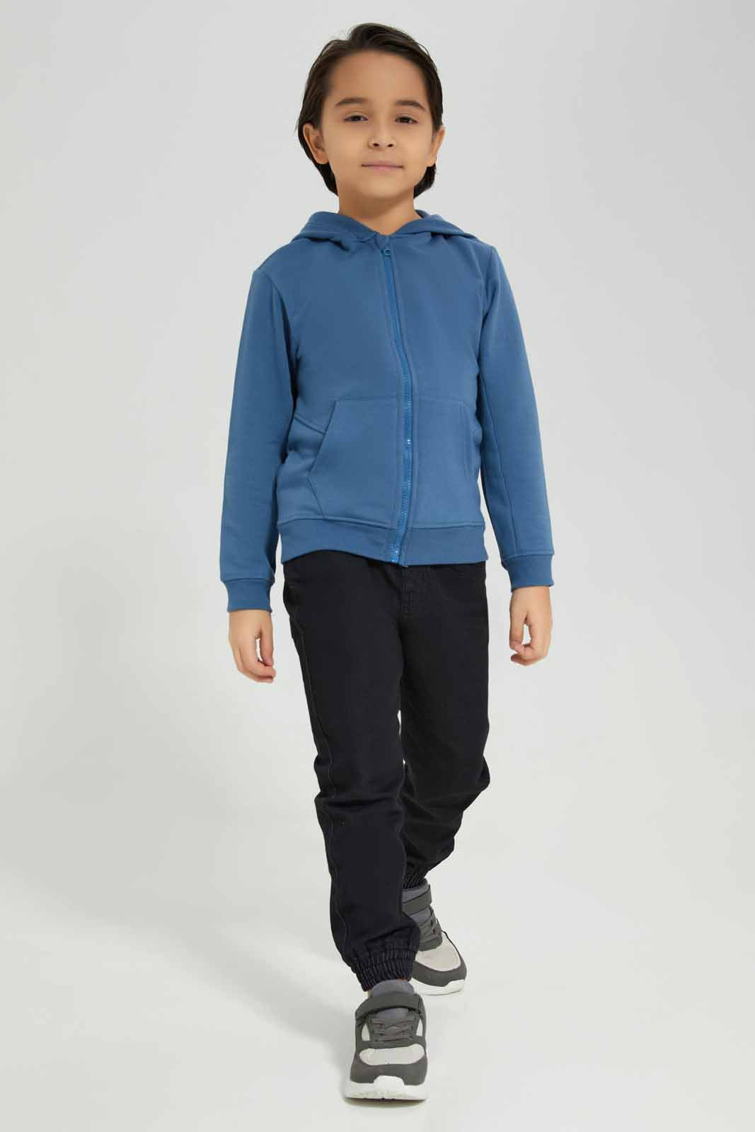 Redtag-Navy-Zip-Through-Fleece-Hooded-Sweatshirt-BOY-Sweatshirts,-Category:Sweatshirts,-Colour:Navy,-Deals:New-In,-Filter:Boys-(2-to-8-Yrs),-New-In-BOY-APL,-Non-Sale,-Section:Boys-(0-to-14Yrs),-W22B-Boys-2 to 8 Years