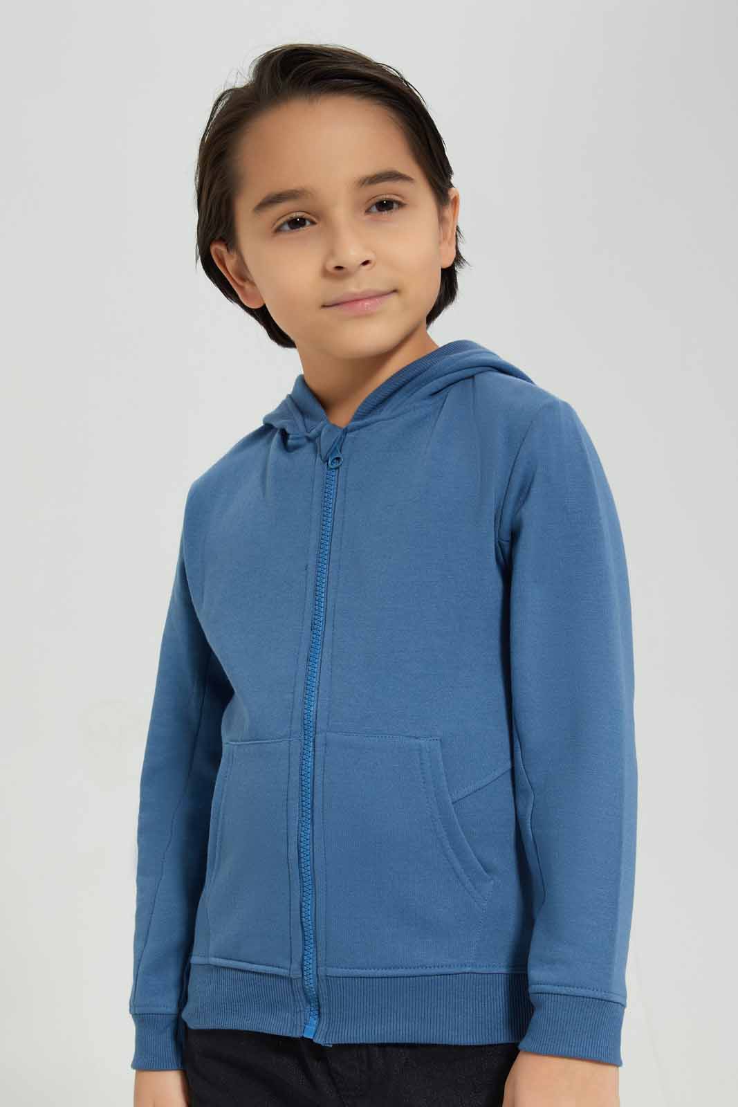 Redtag-Navy-Zip-Through-Fleece-Hooded-Sweatshirt-BOY-Sweatshirts,-Category:Sweatshirts,-Colour:Navy,-Deals:New-In,-Filter:Boys-(2-to-8-Yrs),-New-In-BOY-APL,-Non-Sale,-Section:Boys-(0-to-14Yrs),-W22B-Boys-2 to 8 Years