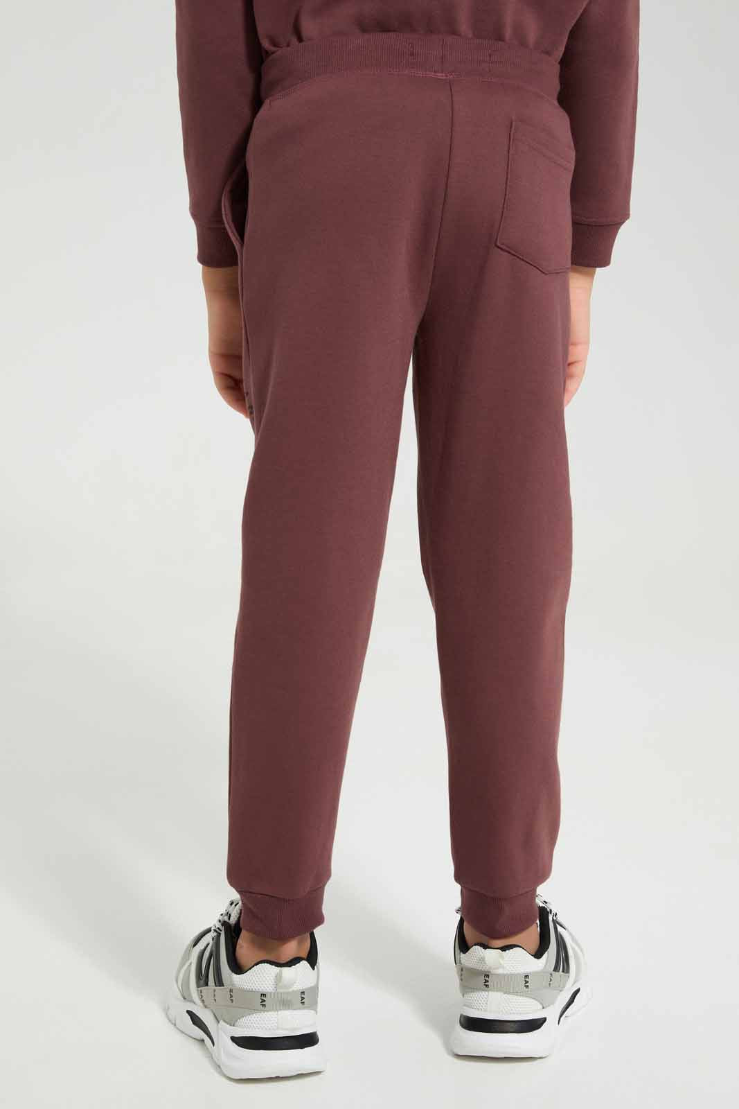 Redtag-Burgundy-Slogan-Print-Jog-Pant-BOY-Joggers,-Category:Joggers,-Colour:Burgundy,-Deals:New-In,-Filter:Boys-(2-to-8-Yrs),-New-In-BOY-APL,-Non-Sale,-Section:Boys-(0-to-14Yrs),-W22B-Boys-2 to 8 Years
