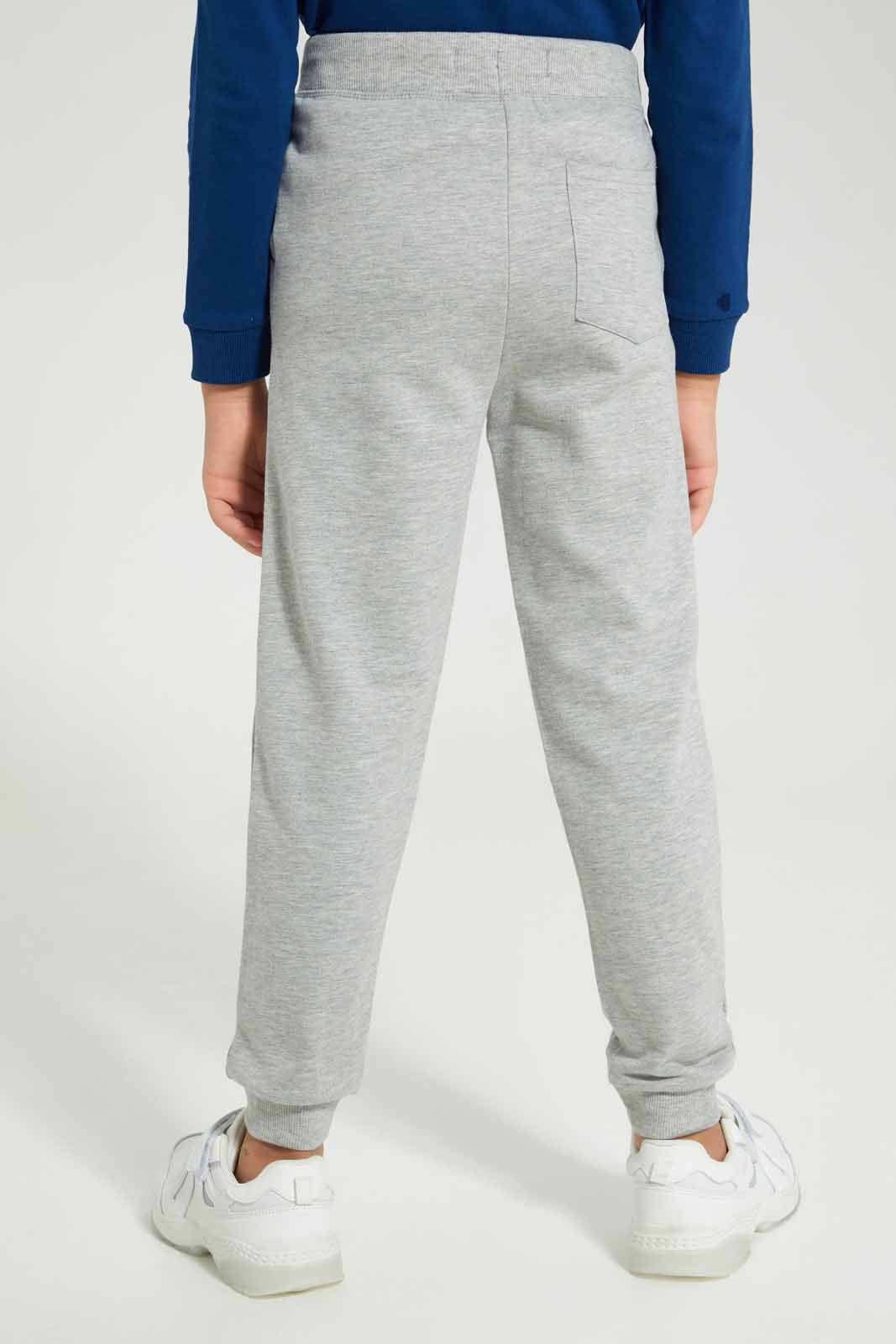 Redtag-Grey-Slogan-Print-Jog-Pant-BOY-Joggers,-Category:Joggers,-Colour:Grey,-Deals:New-In,-Filter:Boys-(2-to-8-Yrs),-New-In-BOY-APL,-Non-Sale,-Section:Boys-(0-to-14Yrs),-W22B-Boys-2 to 8 Years