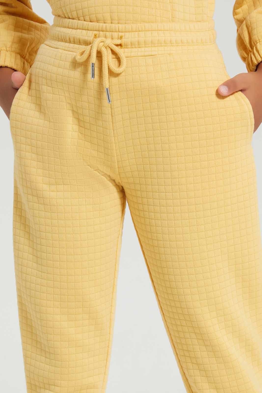 Redtag-Yellow-Active-Pant-Category:Joggers,-Colour:Yellow,-Deals:New-In,-Filter:Girls-(2-to-8-Yrs),-GIR-Joggers,-New-In-GIR-APL,-Non-Sale,-Section:Girls-(0-to-14Yrs),-W22B-Girls-2 to 8 Years