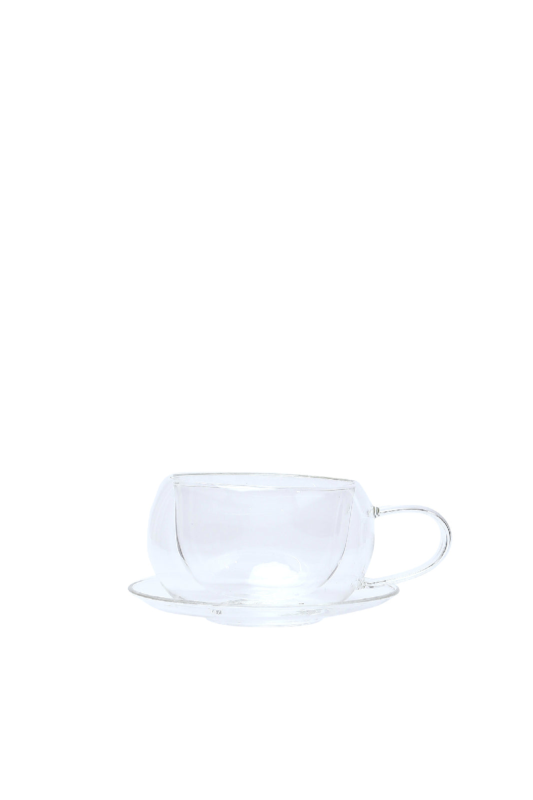 Redtag-Clear-Double-Wall-Cup-And-Saucer-Category:Cups-&-Mugs,-Colour:White,-Deals:New-In,-Dept:Home,-Filter:Home-Dining,-HMW-DIN-Crockery,-New-In-HMW-DIN,-Non-Sale,-S23A,-Section:Homewares-Home-Dining-