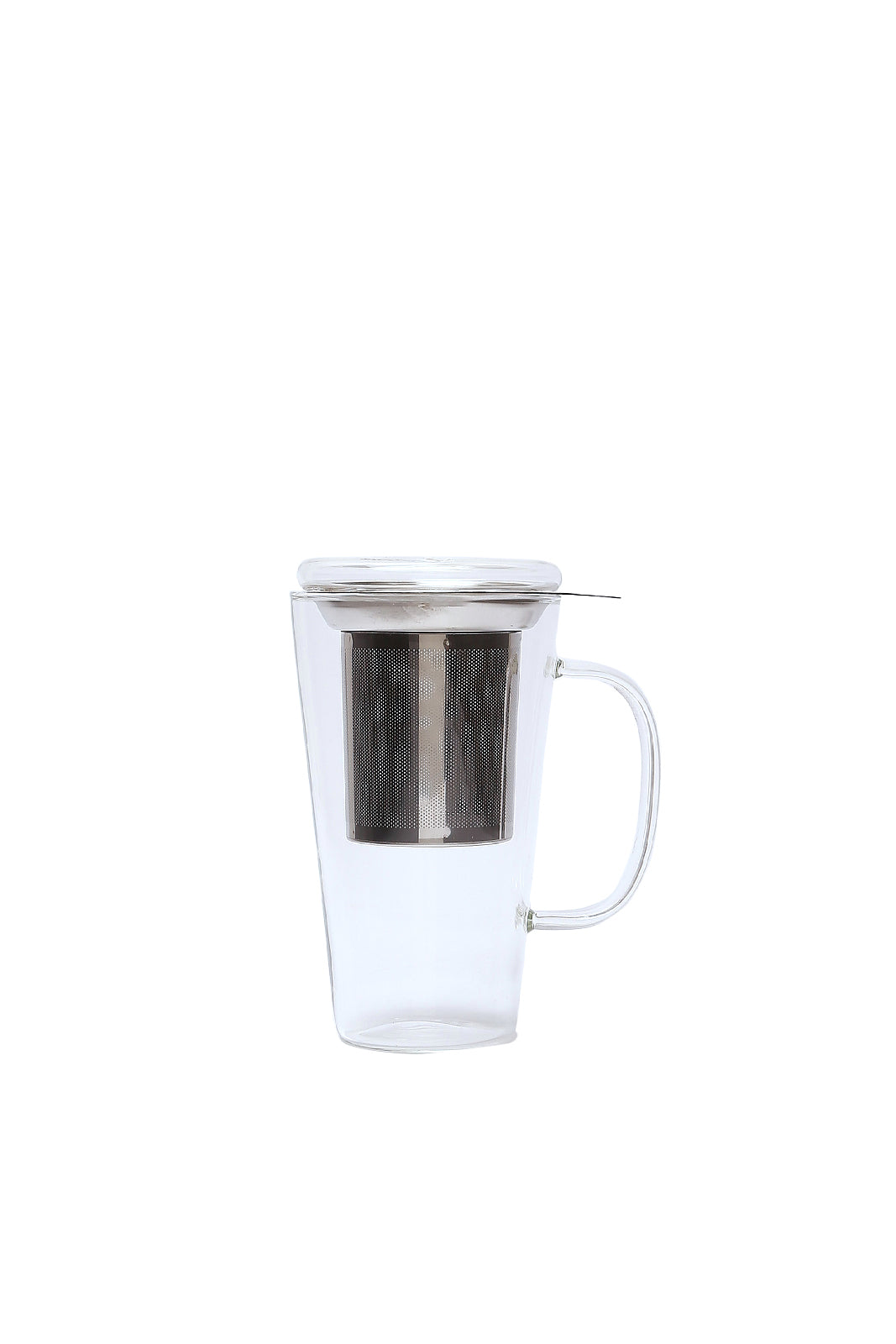 Redtag-Clear-Double-Wall-Glass-Tea-Cup-With-Filter-Category:Cups-&-Mugs,-Colour:White,-Deals:New-In,-Dept:Home,-Filter:Home-Dining,-HMW-DIN-Crockery,-New-In-HMW-DIN,-Non-Sale,-S23A,-Section:Homewares-Home-Dining-