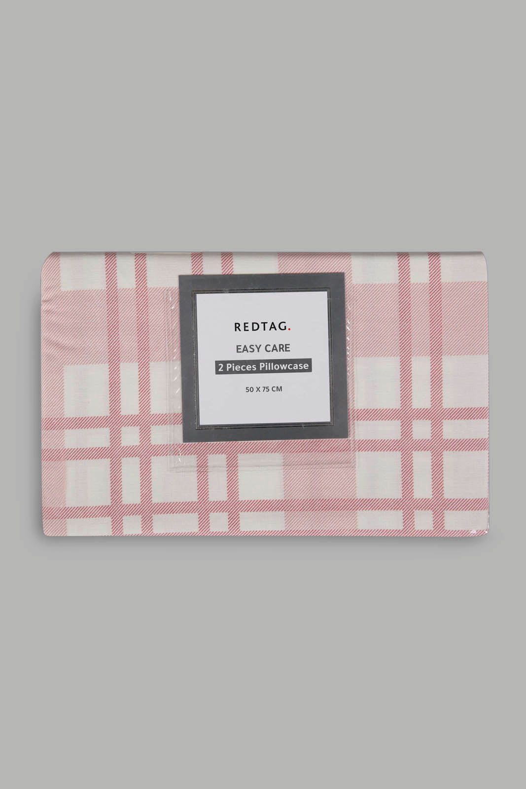 Redtag-Pink-2-Pc-Check-Print-Pillow-Case-Category:Pillowcases,-Colour:Pink,-Deals:New-In,-Filter:Home-Bedroom,-HMW-BED-Pillowcases,-New-In-HMW-BED,-Non-Sale,-Section:Homewares,-W22B-Home-Bedroom-