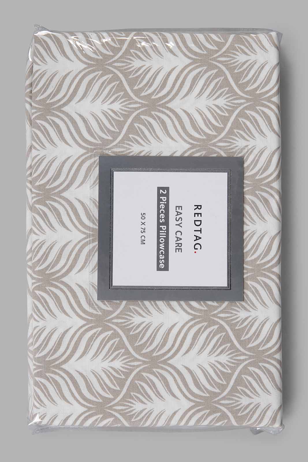 Redtag-Beige-2Pc-Chevron-Print-Pillow-Case-Category:Pillowcases,-Colour:Beige,-Deals:New-In,-Filter:Home-Bedroom,-HMW-BED-Pillowcases,-New-In-HMW-BED,-Non-Sale,-Section:Homewares,-W22B-Home-Bedroom-