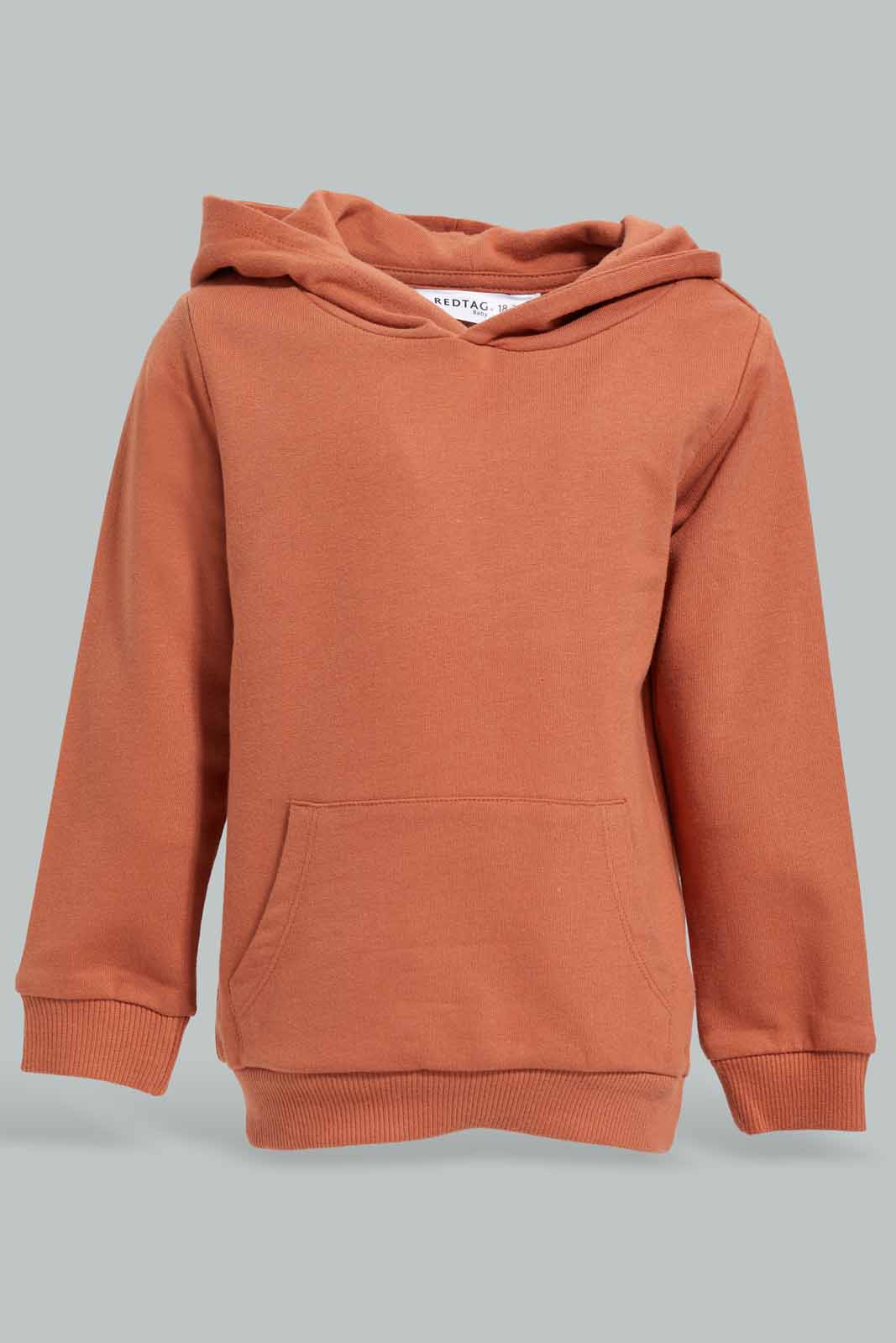 Redtag-Rust-TBL-Hooded-Sweatshirt-Category:Sweatshirts,-Colour:Orange,-Deals:New-In,-Dept:Boys,-Filter:Infant-Boys-(3-to-24-Mths),-INB-Sweatshirts,-New-In-INB-APL,-Non-Sale,-Section:Boys-(0-to-14Yrs),-W22B-Infant-Boys-3 to 24 Months