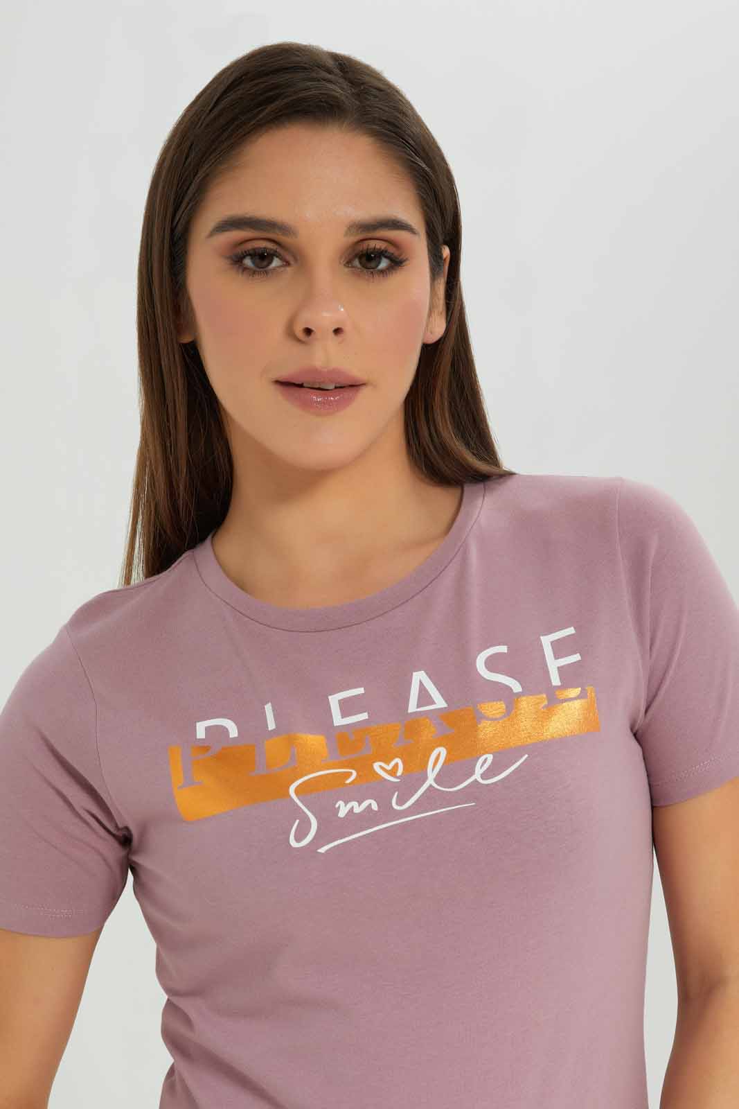 Redtag-Mauve-Printed-T-Shirt-Category:T-Shirts,-Colour:Mauve,-Deals:New-In,-Dept:Ladieswear,-Filter:Women's-Clothing,-New-In-Women-APL,-Non-Sale,-Section:Women,-TBL,-W22B,-Women-T-Shirts-Women's-