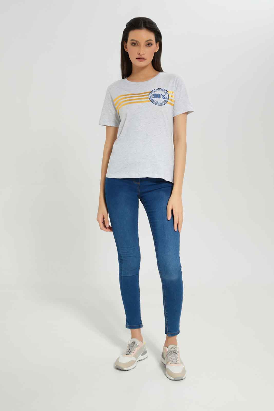 Redtag-Mid-Grey-Printed-T-Shirt-Category:T-Shirts,-Colour:Grey,-Deals:New-In,-Dept:Ladieswear,-Filter:Women's-Clothing,-New-In-Women-APL,-Non-Sale,-Section:Women,-TBL,-W22B,-Women-T-Shirts-Women's-