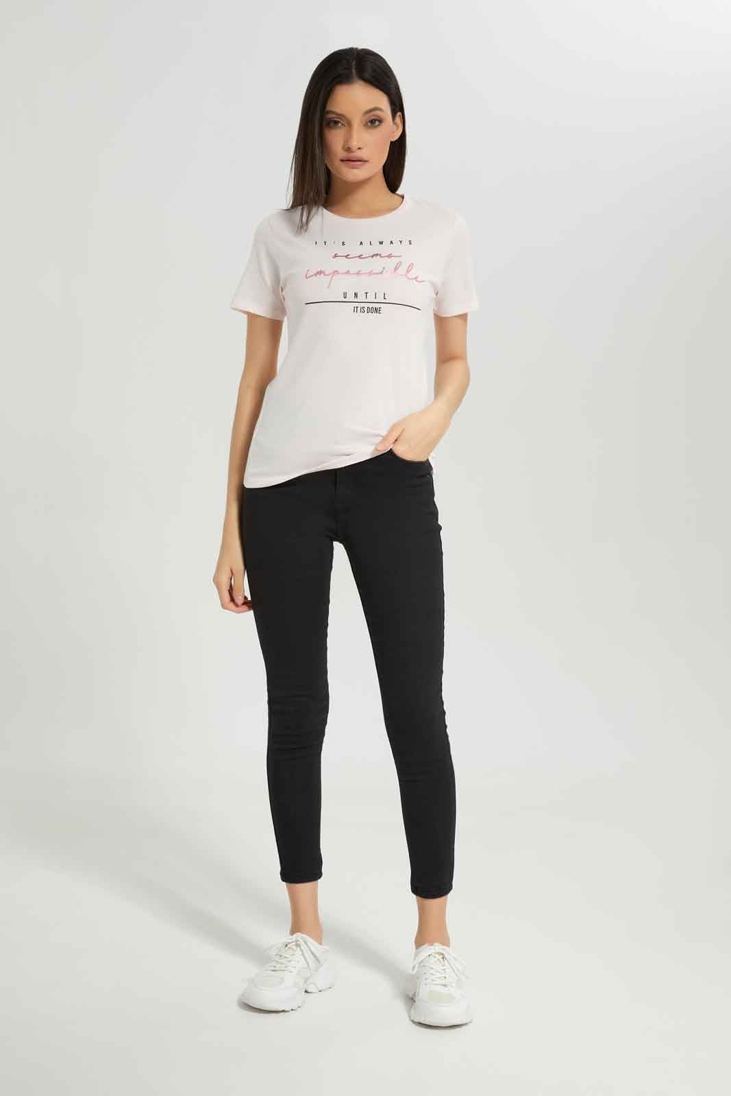Redtag-Pale-Pink-Printed-T-Shirt-Category:T-Shirts,-Colour:Apricot,-Deals:New-In,-Dept:Ladieswear,-Filter:Women's-Clothing,-New-In-Women-APL,-Non-Sale,-Section:Women,-TBL,-W22B,-Women-T-Shirts-Women's-