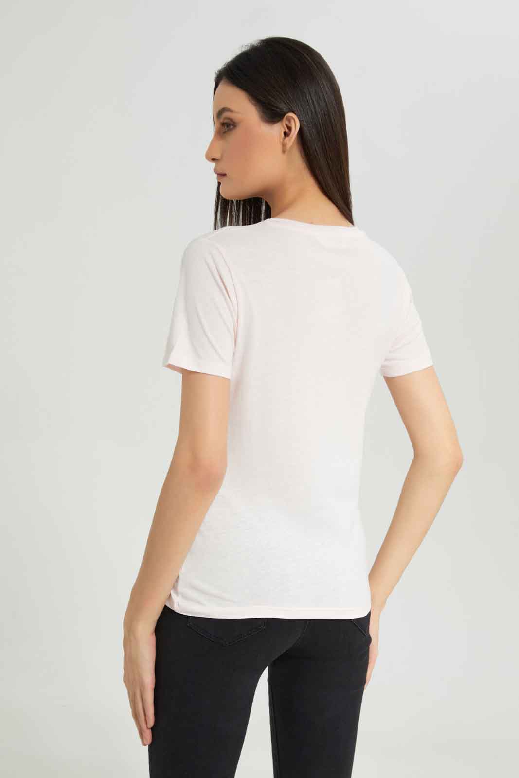 Redtag-Pale-Pink-Printed-T-Shirt-Category:T-Shirts,-Colour:Apricot,-Deals:New-In,-Dept:Ladieswear,-Filter:Women's-Clothing,-New-In-Women-APL,-Non-Sale,-Section:Women,-TBL,-W22B,-Women-T-Shirts-Women's-
