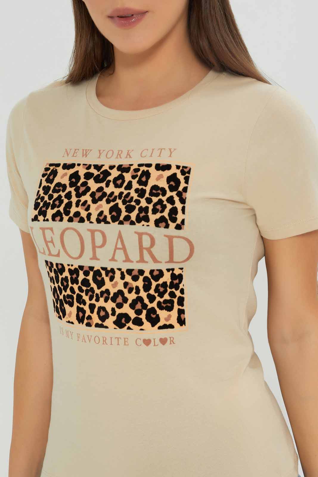 Redtag-Beige-Embellished-T-Shirt-Category:T-Shirts,-Colour:Beige,-Deals:New-In,-Dept:Ladieswear,-Filter:Women's-Clothing,-New-In-Women-APL,-Non-Sale,-Section:Women,-TBL,-W22B,-Women-T-Shirts-Women's-