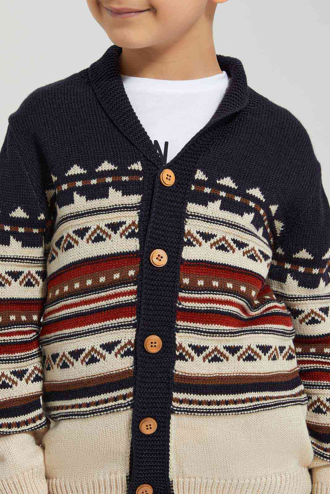 Redtag-Navy-Shawl-Collared-Cardigan-BOY-Cardigans,-Category:Cardigans,-Colour:Navy,-Deals:New-In,-EHW,-Filter:Boys-(2-to-8-Yrs),-New-In-BOY-APL,-Non-Sale,-Section:Boys-(0-to-14Yrs),-W22B-Boys-2 to 8 Years