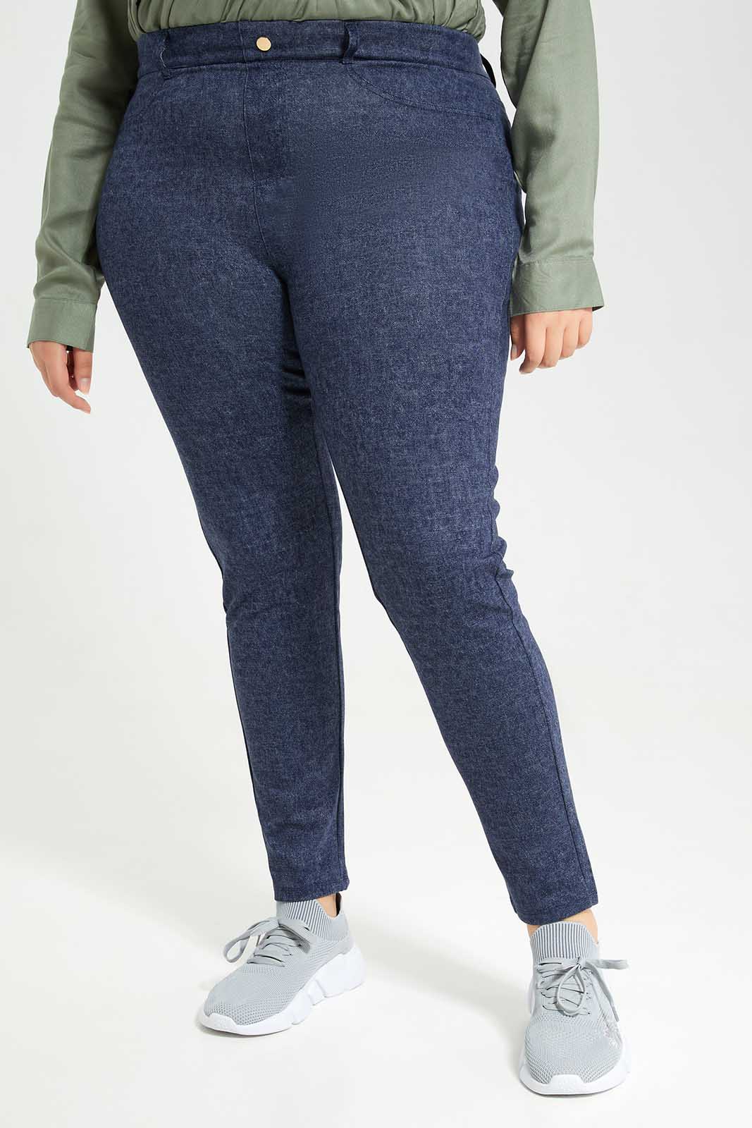 Redtag-Navy-Skinny-Trouser-Category:Trousers,-Colour:Navy,-Deals:New-In,-Filter:Plus-Size,-LDP-Trousers,-New-In-LDP-APL,-Non-Sale,-Section:Women,-W22B-Women's-