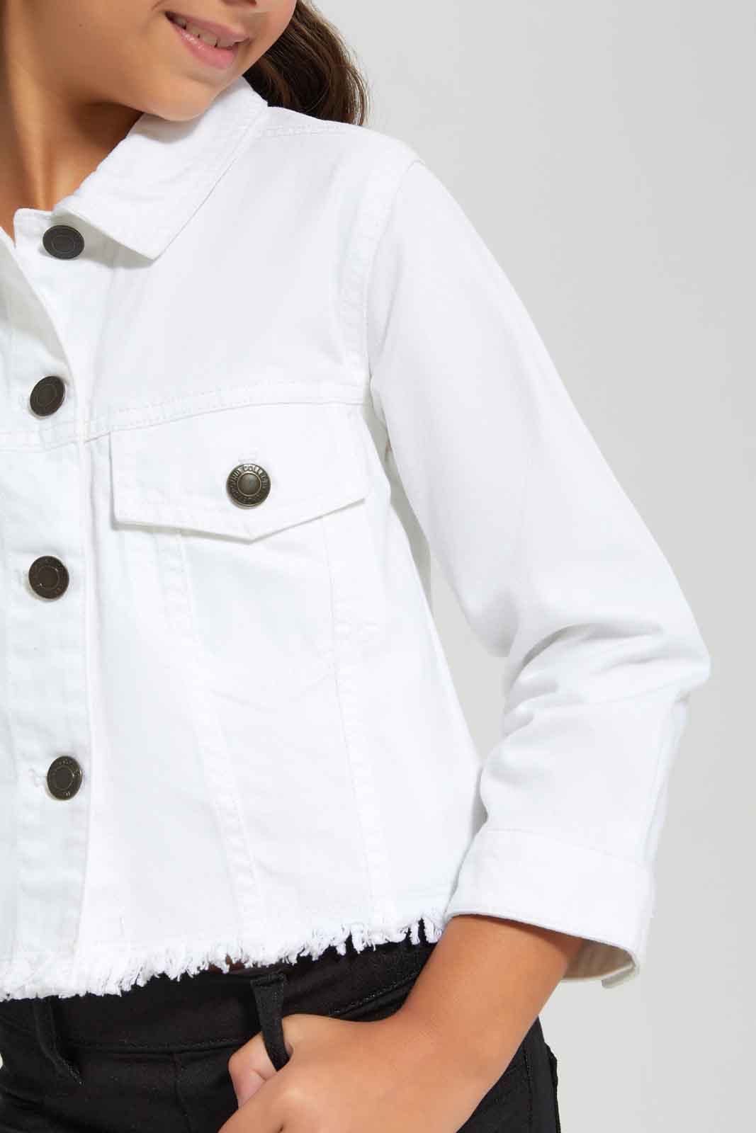 Redtag-White-Denim-Jacket-Category:Jackets,-Colour:White,-Deals:New-In,-Denim,-Filter:Girls-(2-to-8-Yrs),-GIR-Jackets,-New-In-GIR-APL,-Non-Sale,-Section:Girls-(0-to-14Yrs),-W22B-Girls-2 to 8 Years