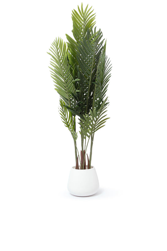 Redtag-Green-Artificial-Banana-Plant-With-Ceramic-White-Pot-120Cm-Category:Plants-&-Flowers,-Colour:Green,-Deals:New-In,-Dept:Home,-Filter:Home-Decor,-HMW-HOM-Decorative-Accessories,-New-In-HMW-HOM,-Non-Sale,-S23A,-Section:Homewares-Home-Decor-