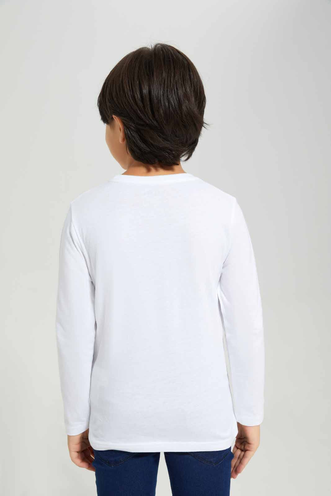 Redtag-White-Epic-Dude-Long-Sleeve-Graphic-T--Shirt-BOY-T-Shirts,-Category:T-Shirts,-Colour:White,-Deals:New-In,-Filter:Boys-(2-to-8-Yrs),-New-In-BOY-APL,-Non-Sale,-Section:Boys-(0-to-14Yrs),-TBL,-W22B-Boys-2 to 8 Years