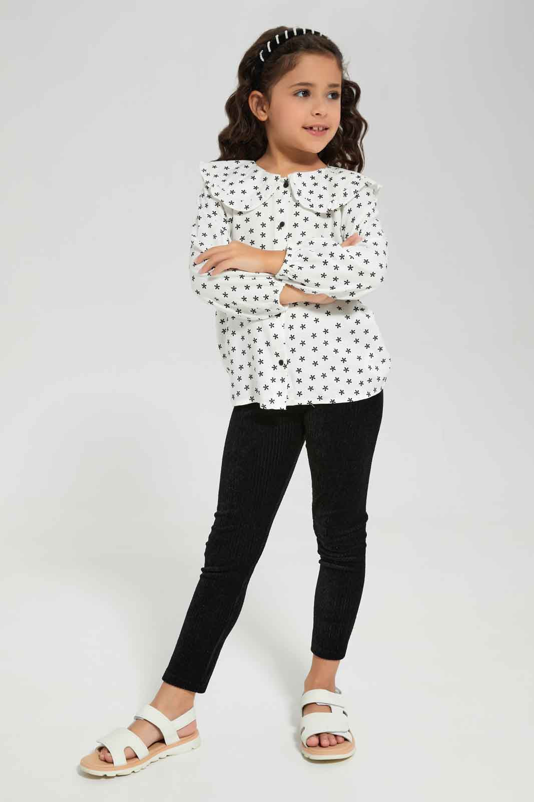 Redtag-VLD-BLOUSE-PETER-PAN-COLLAR---WHITE-Category:Blouses,-Colour:White,-Deals:New-In,-Dept:Girls,-Filter:Girls-(2-to-8-Yrs),-GIR-Blouses,-New-In-GIR-APL,-Non-Sale,-Section:Girls-(0-to-14Yrs),-W22B-Girls-2 to 8 Years