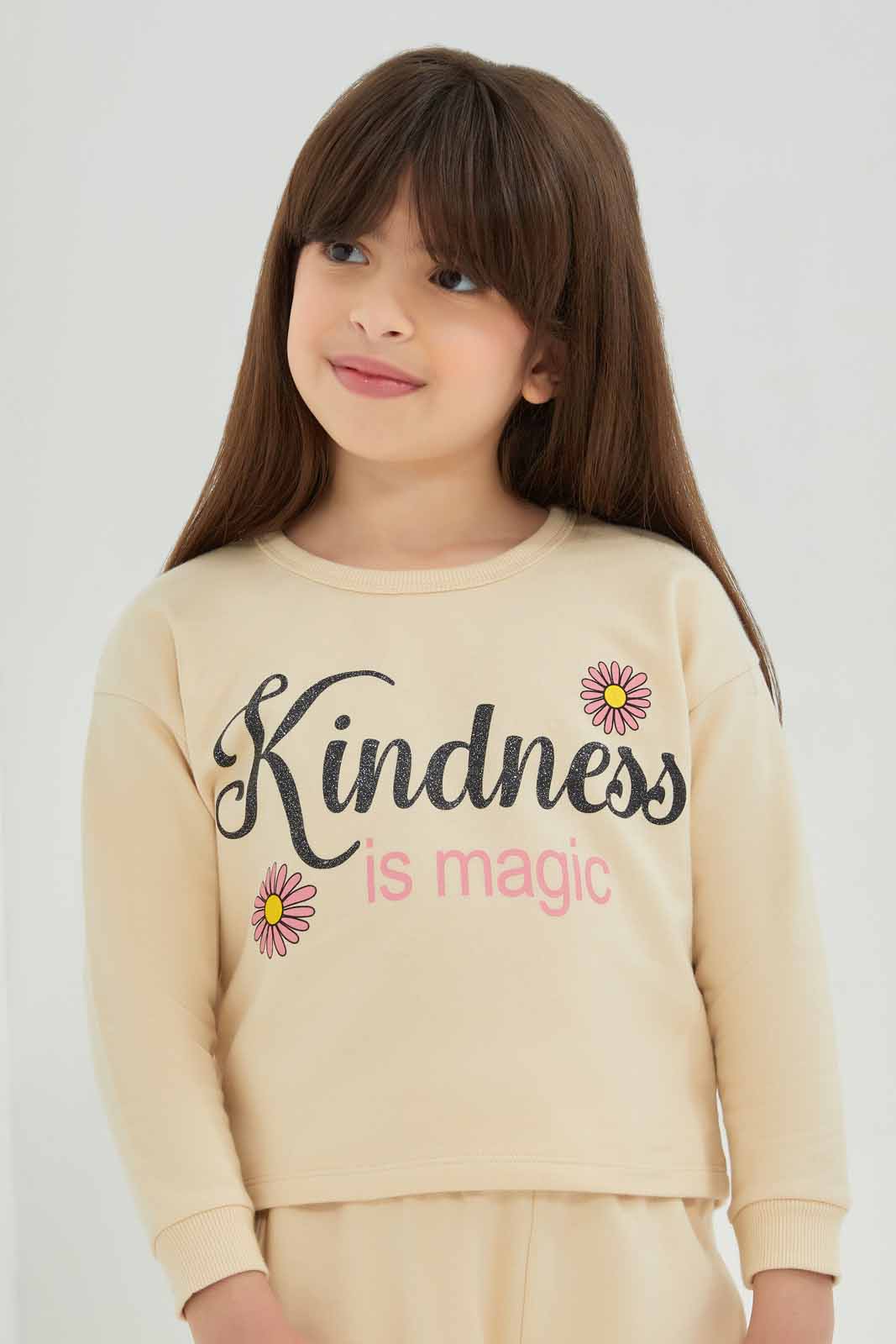 Redtag-Beige-French-Terry-Jogsuit-Category:Jog-Sets,-Colour:Beige,-Deals:New-In,-Filter:Girls-(2-to-8-Yrs),-GIR-Jog-Sets,-New-In-GIR-APL,-Non-Sale,-Section:Girls-(0-to-14Yrs),-W22B-Girls-2 to 8 Years