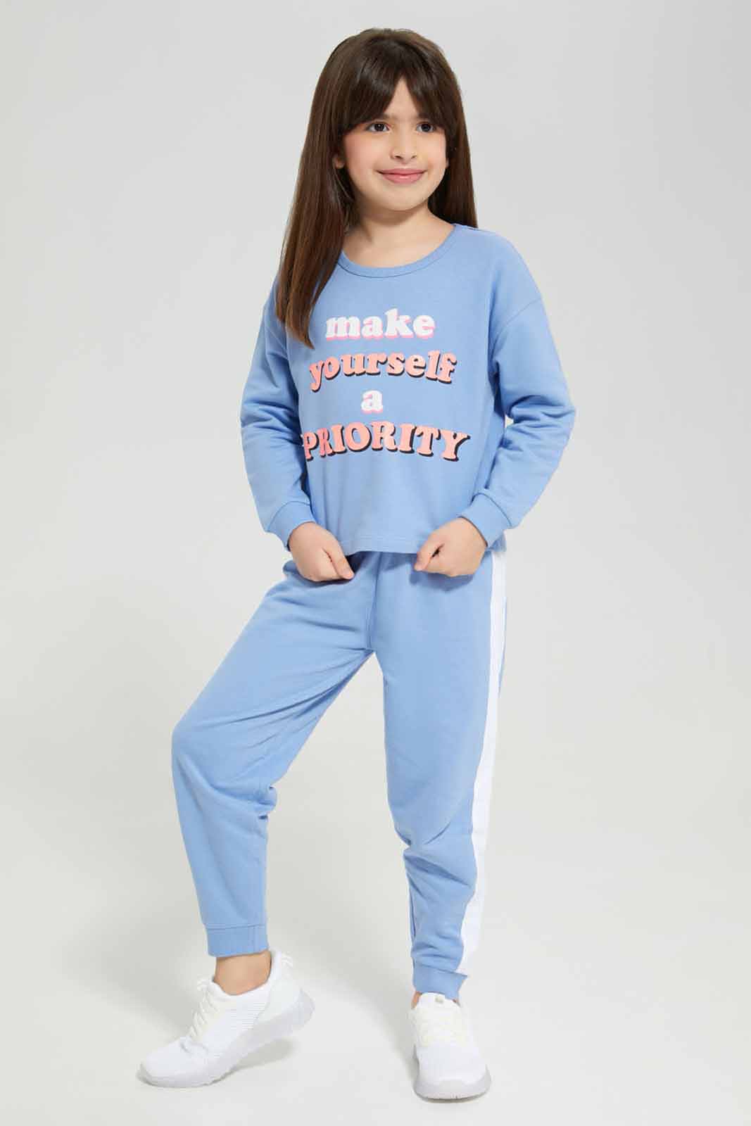Redtag-Blue-French-Terry-Jogsuit-Category:Jog-Sets,-Colour:Blue,-Deals:New-In,-Filter:Girls-(2-to-8-Yrs),-GIR-Jog-Sets,-New-In-GIR-APL,-Non-Sale,-Section:Girls-(0-to-14Yrs),-W22B-Girls-2 to 8 Years