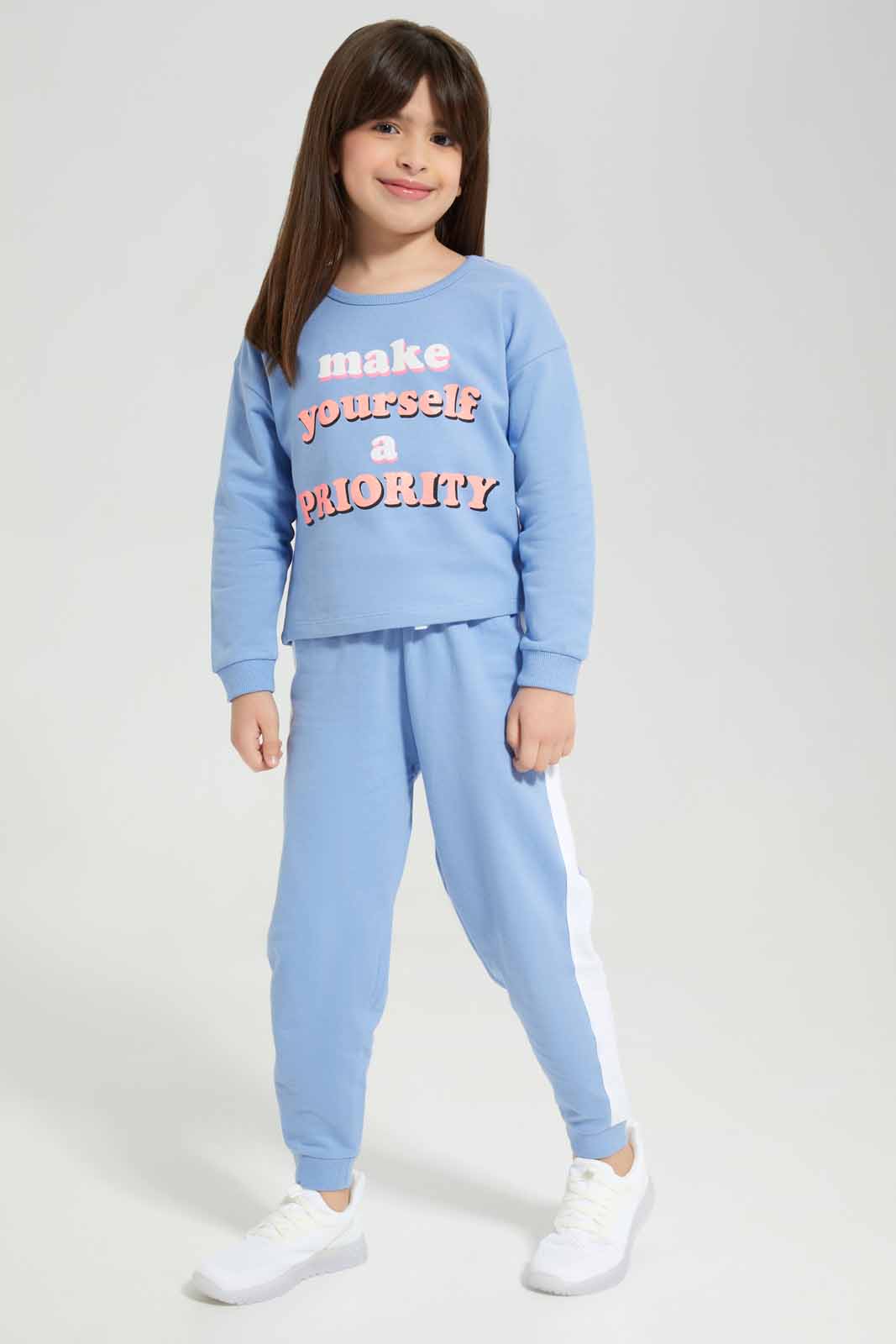 Redtag-Blue-French-Terry-Jogsuit-Category:Jog-Sets,-Colour:Blue,-Deals:New-In,-Filter:Girls-(2-to-8-Yrs),-GIR-Jog-Sets,-New-In-GIR-APL,-Non-Sale,-Section:Girls-(0-to-14Yrs),-W22B-Girls-2 to 8 Years