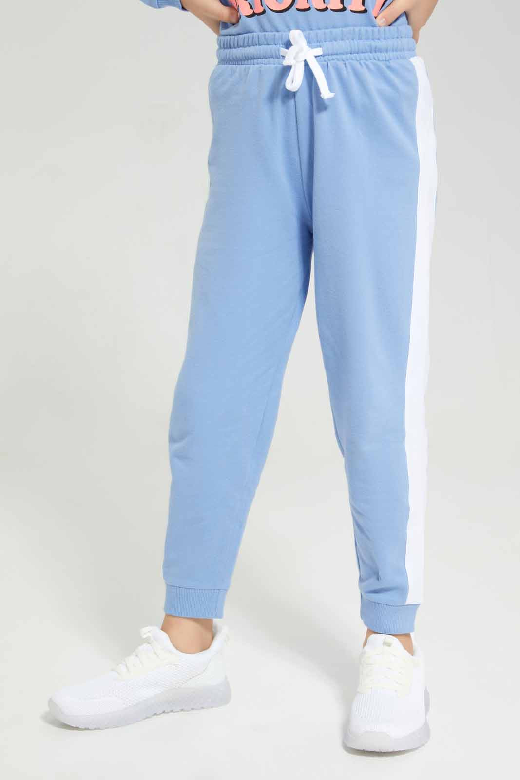Redtag-Blue-French-Terry-Jogsuit-Category:Jog-Sets,-Colour:Blue,-Deals:New-In,-Filter:Girls-(2-to-8-Yrs),-GIR-Jog-Sets,-New-In-GIR-APL,-Non-Sale,-Section:Girls-(0-to-14Yrs),-W22B-Girls-2 to 8 Years