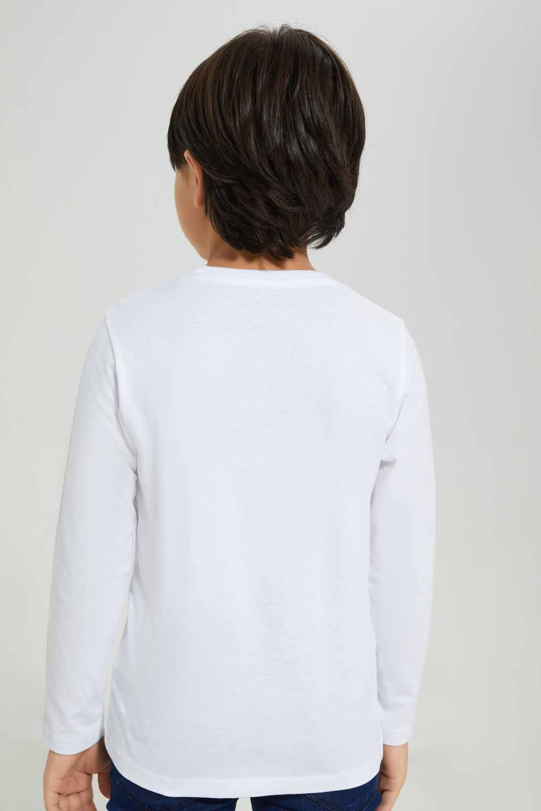 Redtag-White-Monster-Truck-Long-Sleeve-Graphic-T-Shirt-BOY-T-Shirts,-Category:T-Shirts,-Colour:White,-Deals:New-In,-Filter:Boys-(2-to-8-Yrs),-New-In-BOY-APL,-Non-Sale,-Section:Boys-(0-to-14Yrs),-TBL,-W22B-Boys-2 to 8 Years