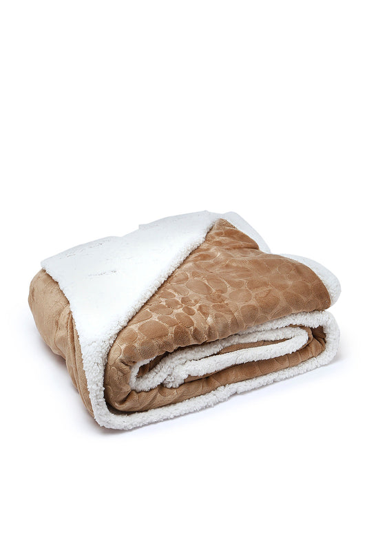 Redtag-Brown-Reversible-Textured-Blanket-(Single-Size)-Category:Blankets,-Colour:Brown,-Deals:New-In,-Dept:Home,-Filter:Home-Bedroom,-HMW-BED-Blankets,-New-In-HMW-BED,-Non-Sale,-S23A,-Section:Homewares-Home-Bedroom-