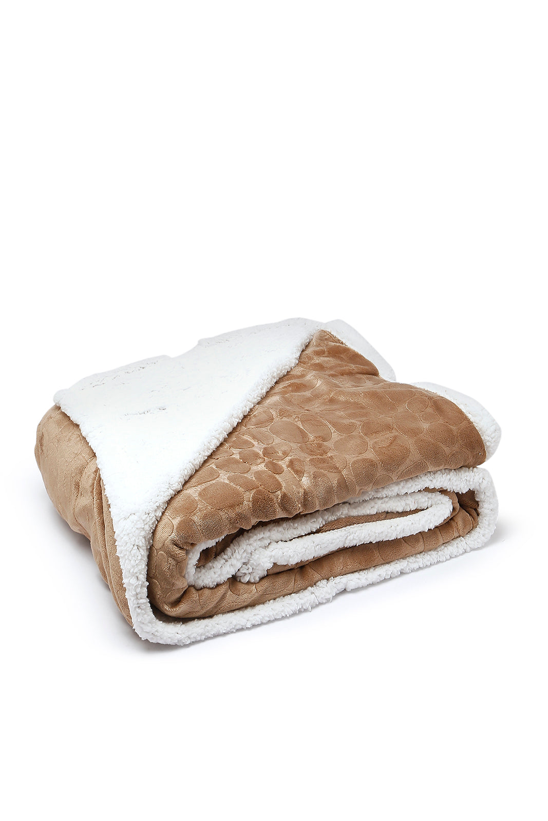 Redtag-Brown-Reversible-Textured-Blanket-(Double-Size)-Category:Blankets,-Colour:Brown,-Deals:New-In,-Dept:Home,-Filter:Home-Bedroom,-HMW-BED-Blankets,-New-In-HMW-BED,-Non-Sale,-S23A,-Section:Homewares-Home-Bedroom-