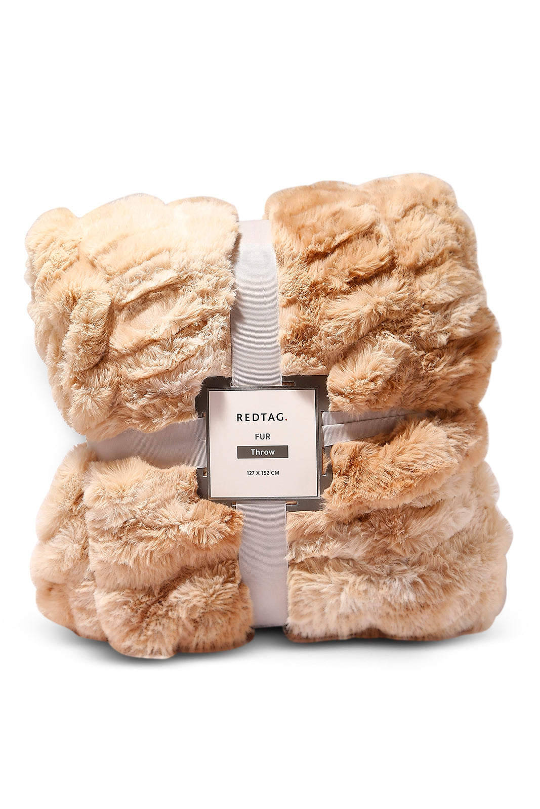 Redtag-Brown-Textured-Fur-Throw-Category:Throws,-Colour:Brown,-Deals:New-In,-Dept:Home,-Filter:Home-Bedroom,-HMW-BED-Throws,-New-In-HMW-BED,-Non-Sale,-S23A,-Section:Homewares-Home-Bedroom-